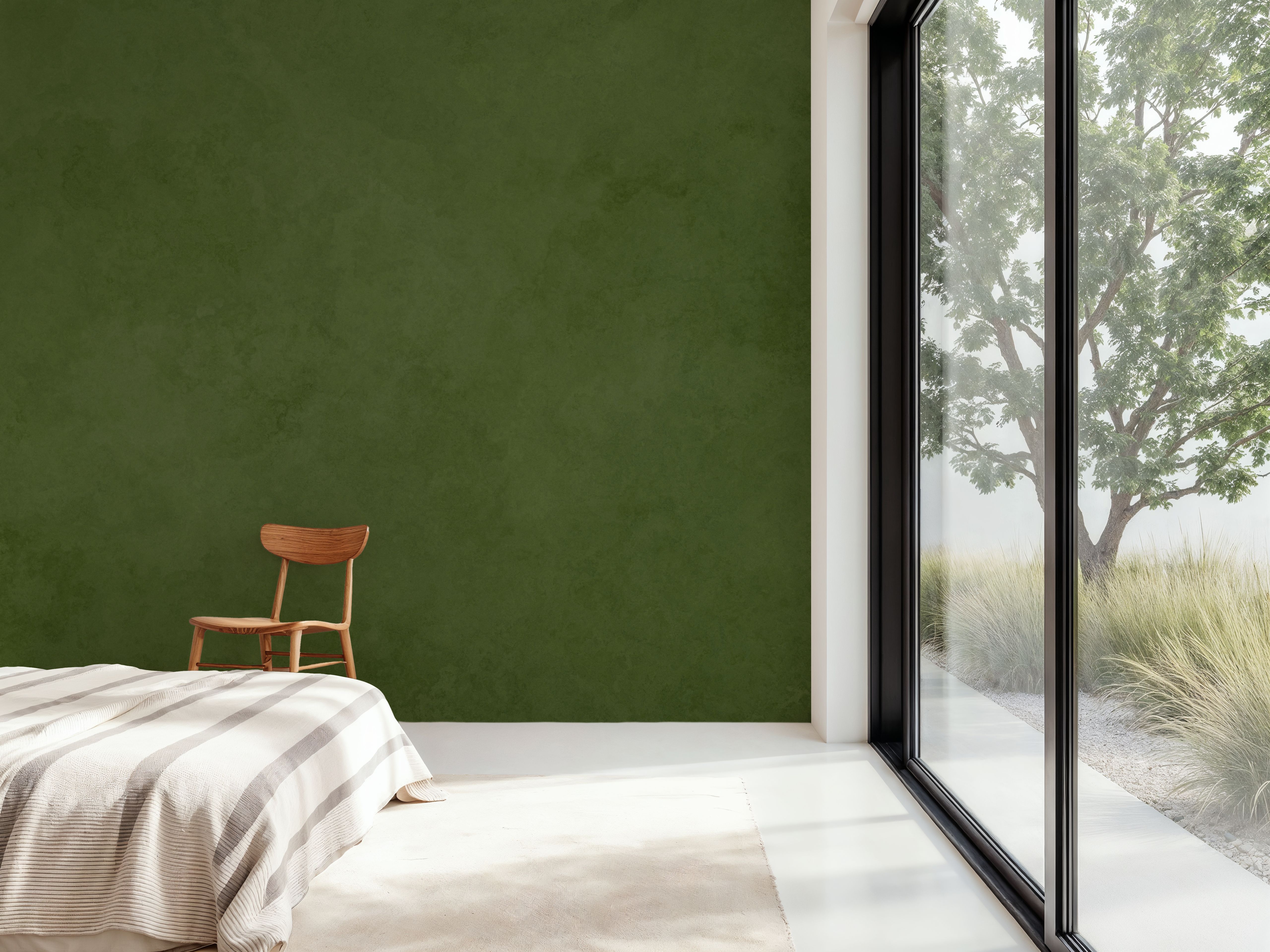 Subtle Plaster Wall, Dill Green