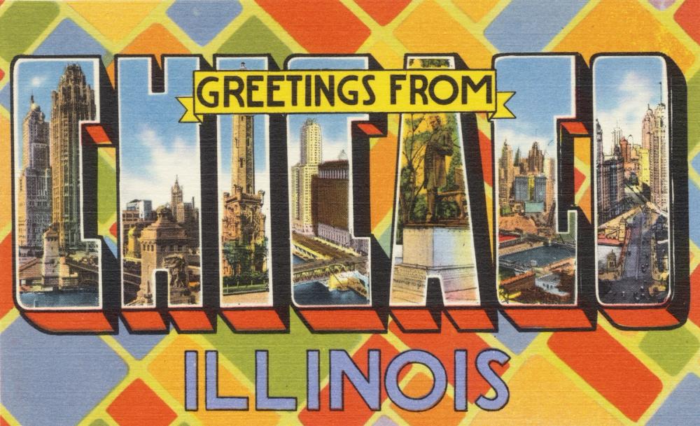 Greetings from Chicago - Screenprint Postcard