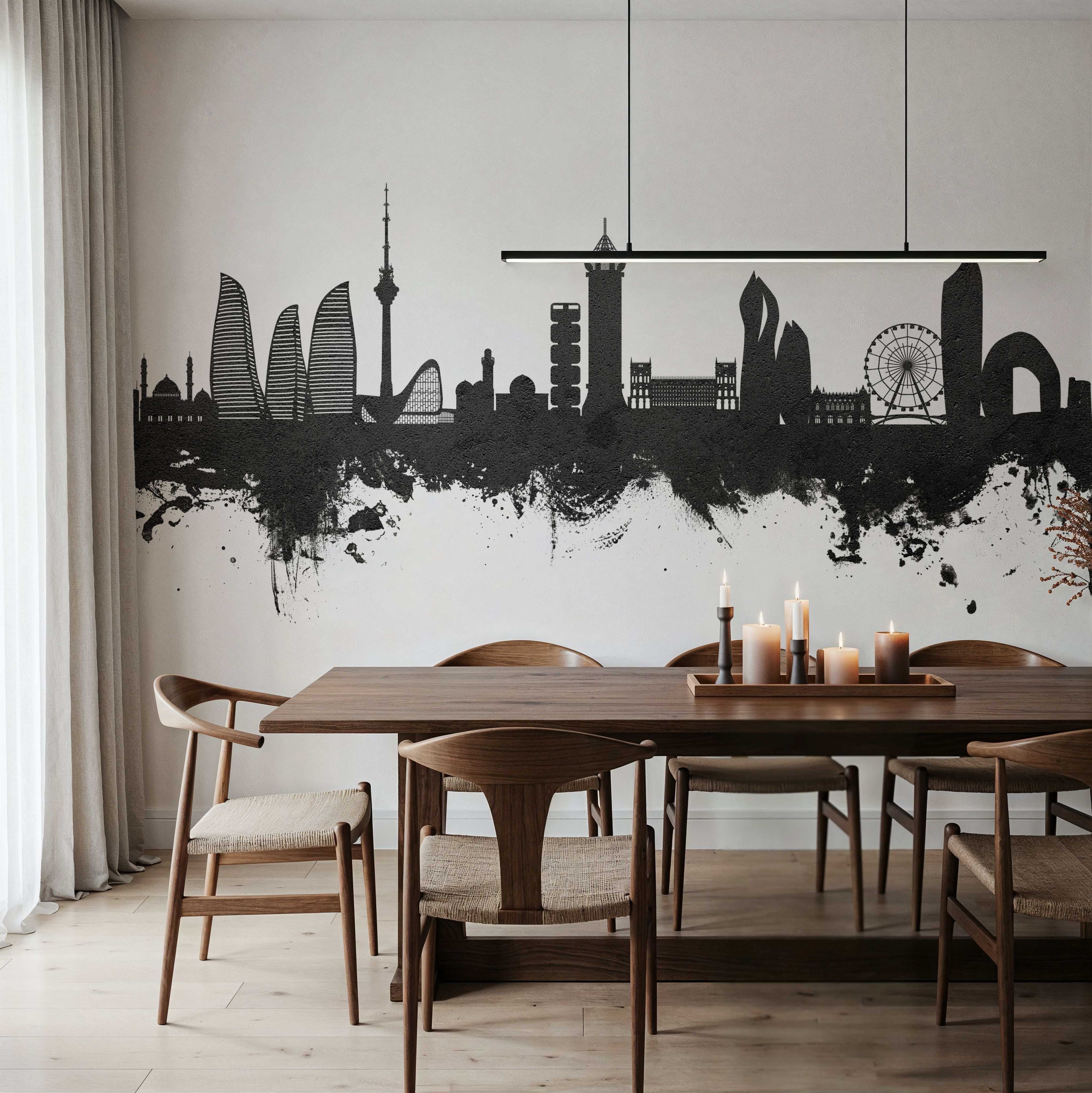 Baku Skyline Black & White