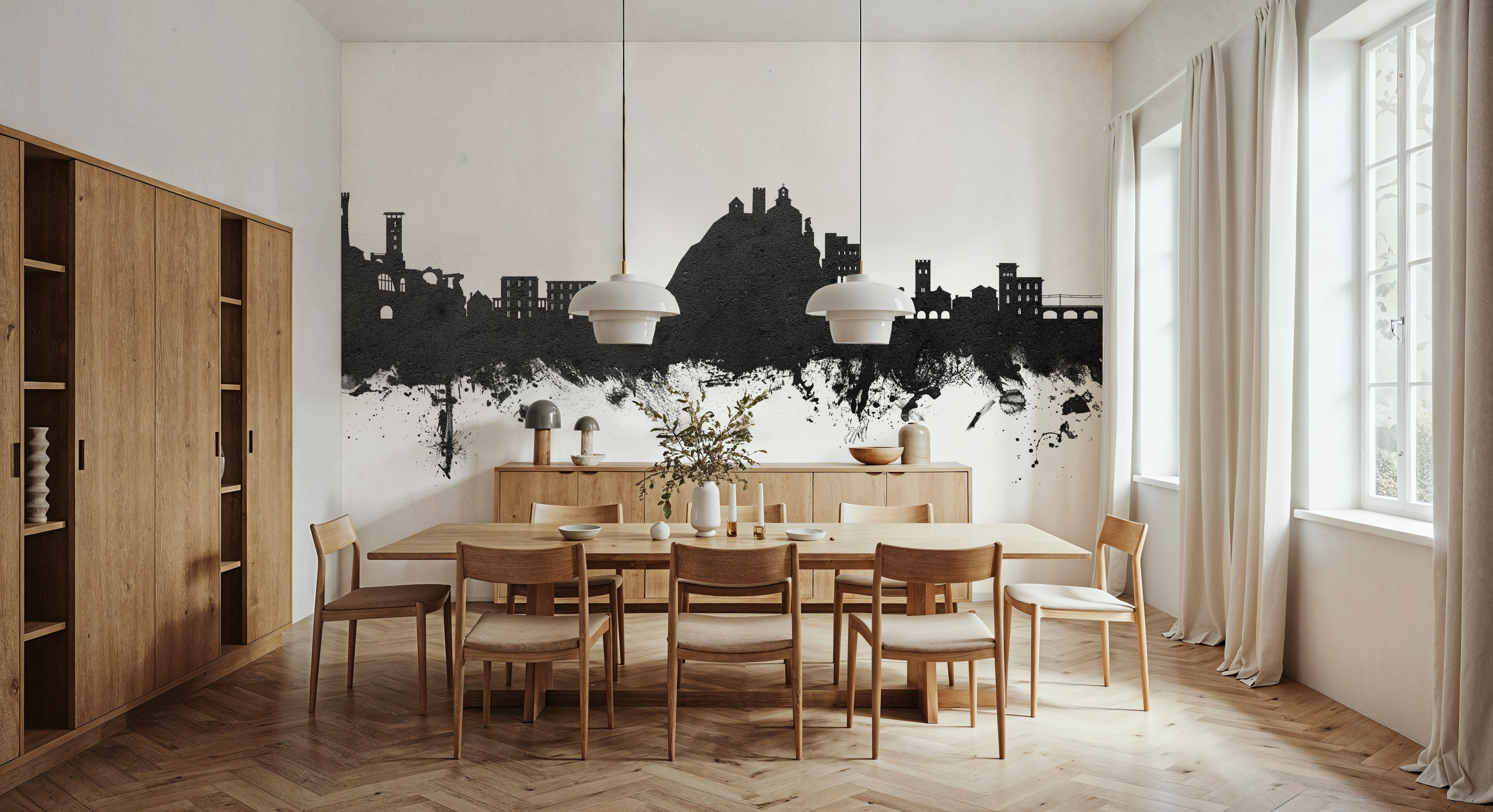 Monterosso al Mare Italy Skyline Black & White