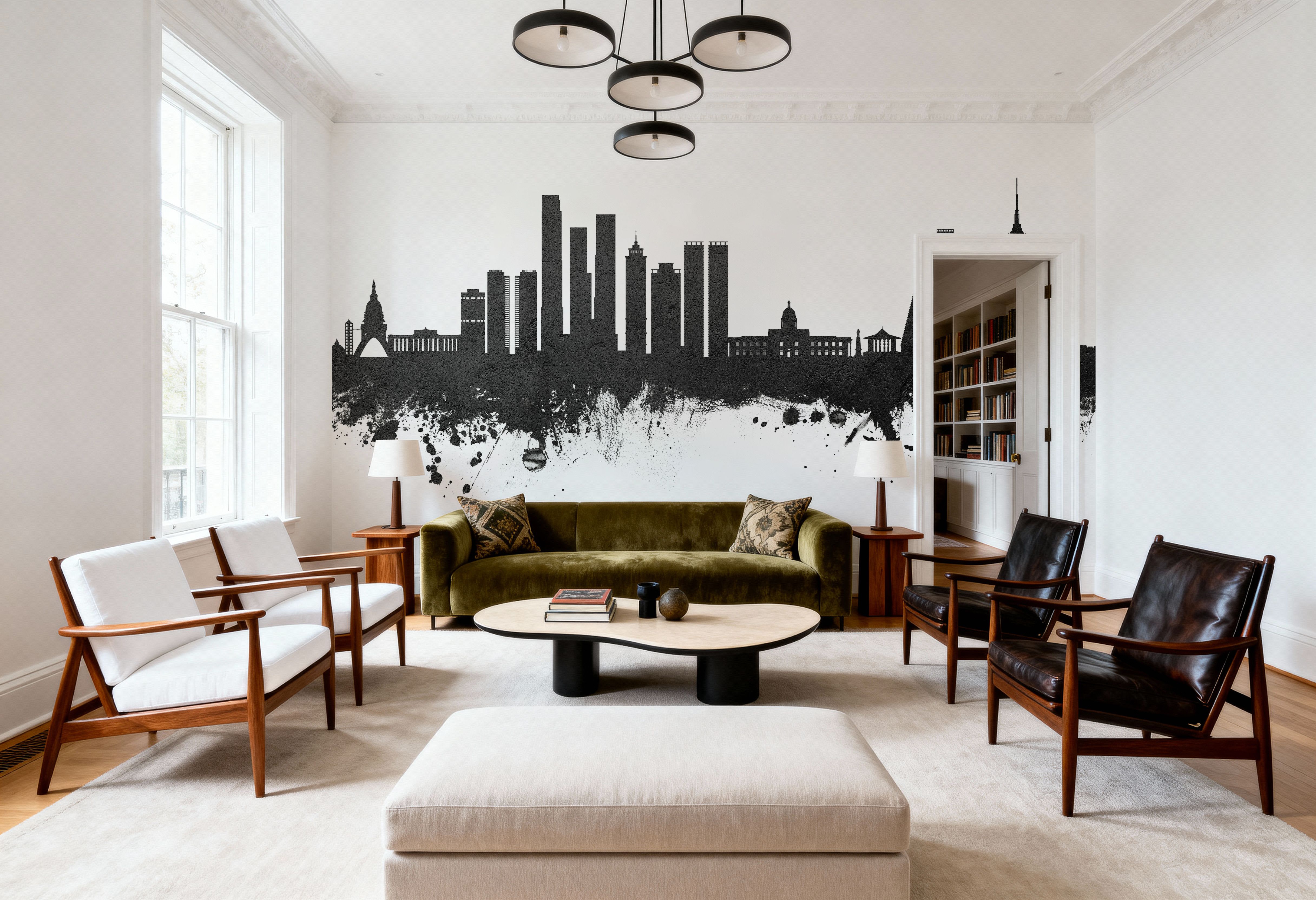 Colombo Sri Lanka Skyline Black & White