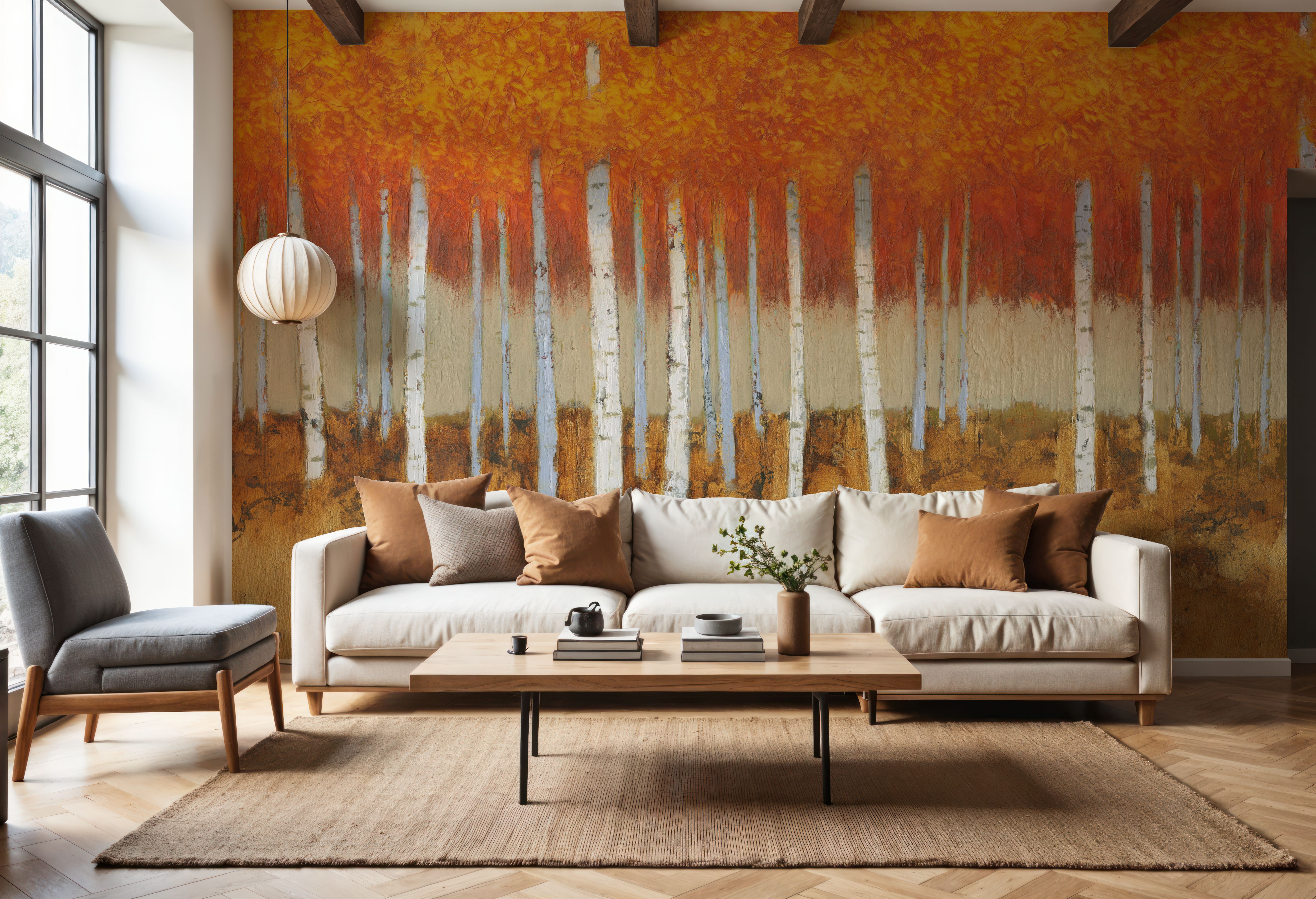 Autumn Birches, Papier peint