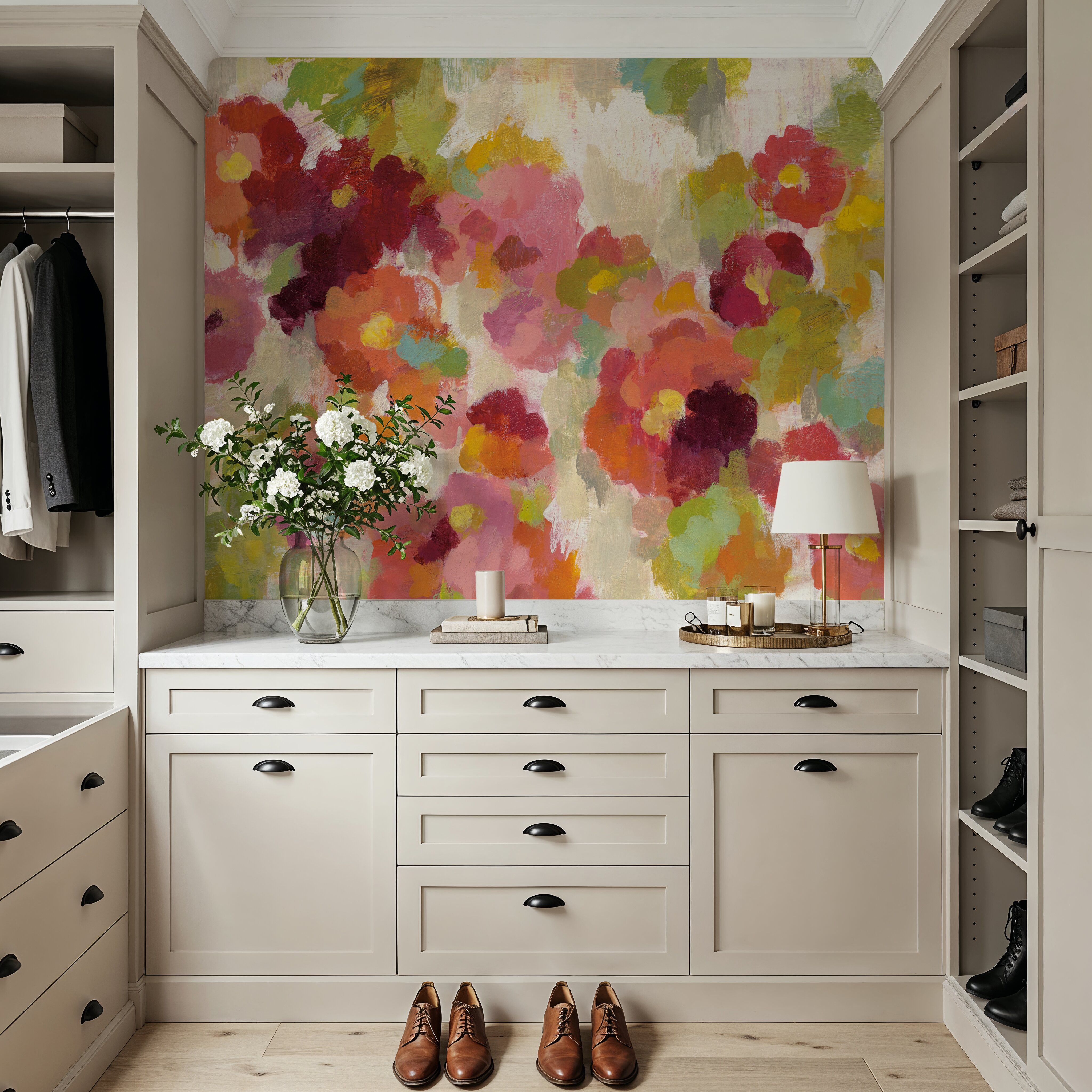 Coral and Emerald Garden I
