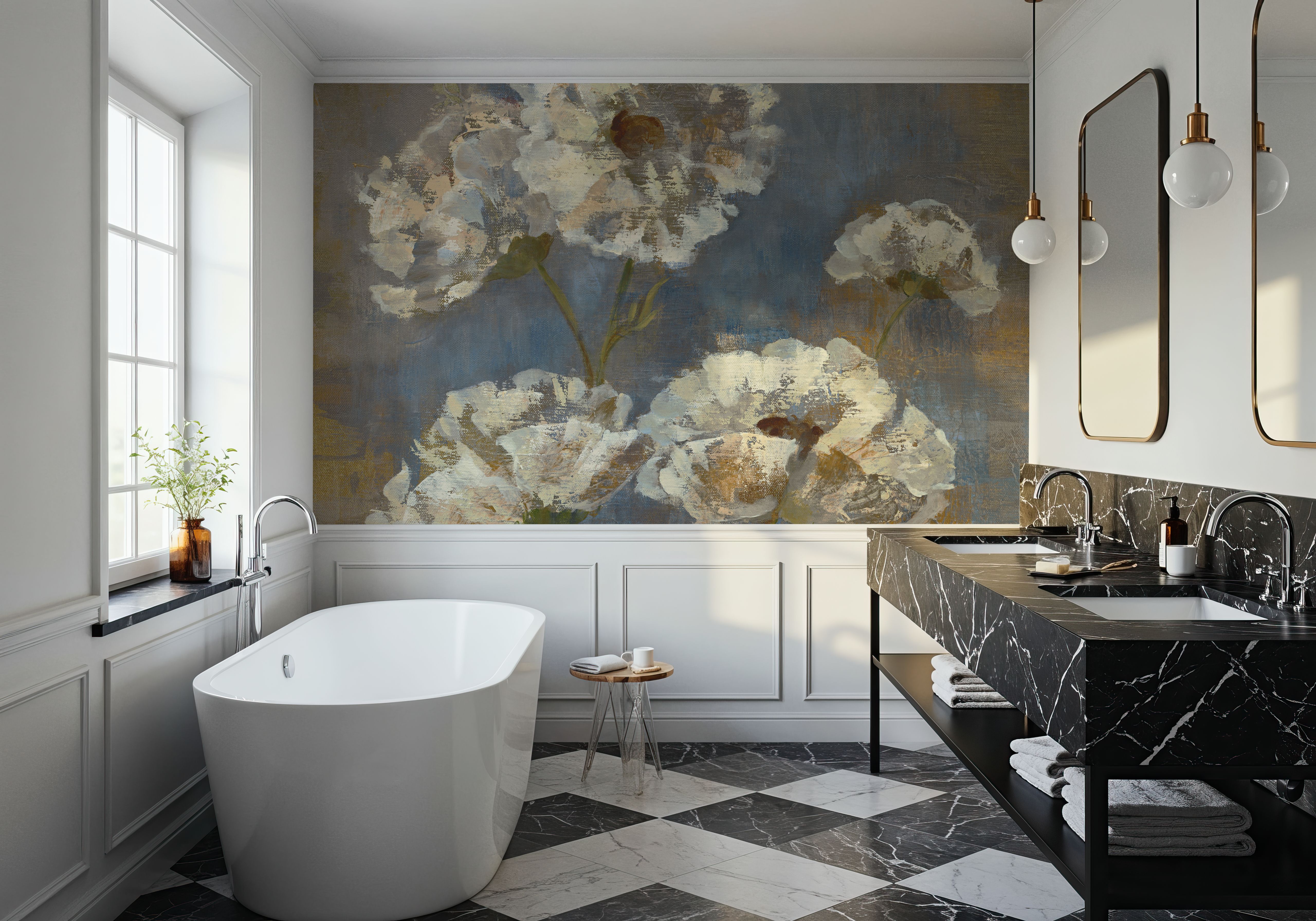 Flowers in Morning Dew I, Wallpaper