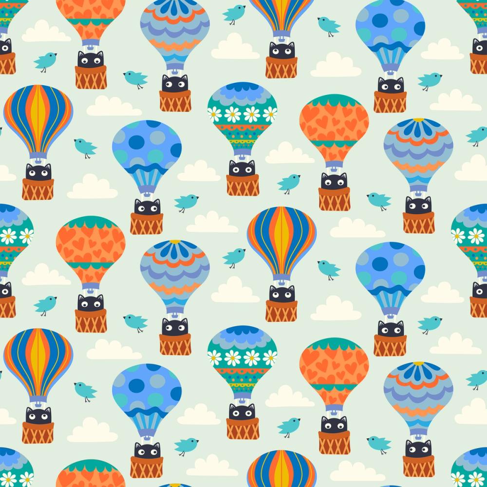 Cats In Hot Air Ballons