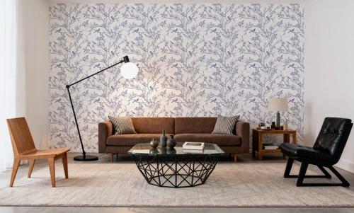 Trailing Tree of Life, Blue on White