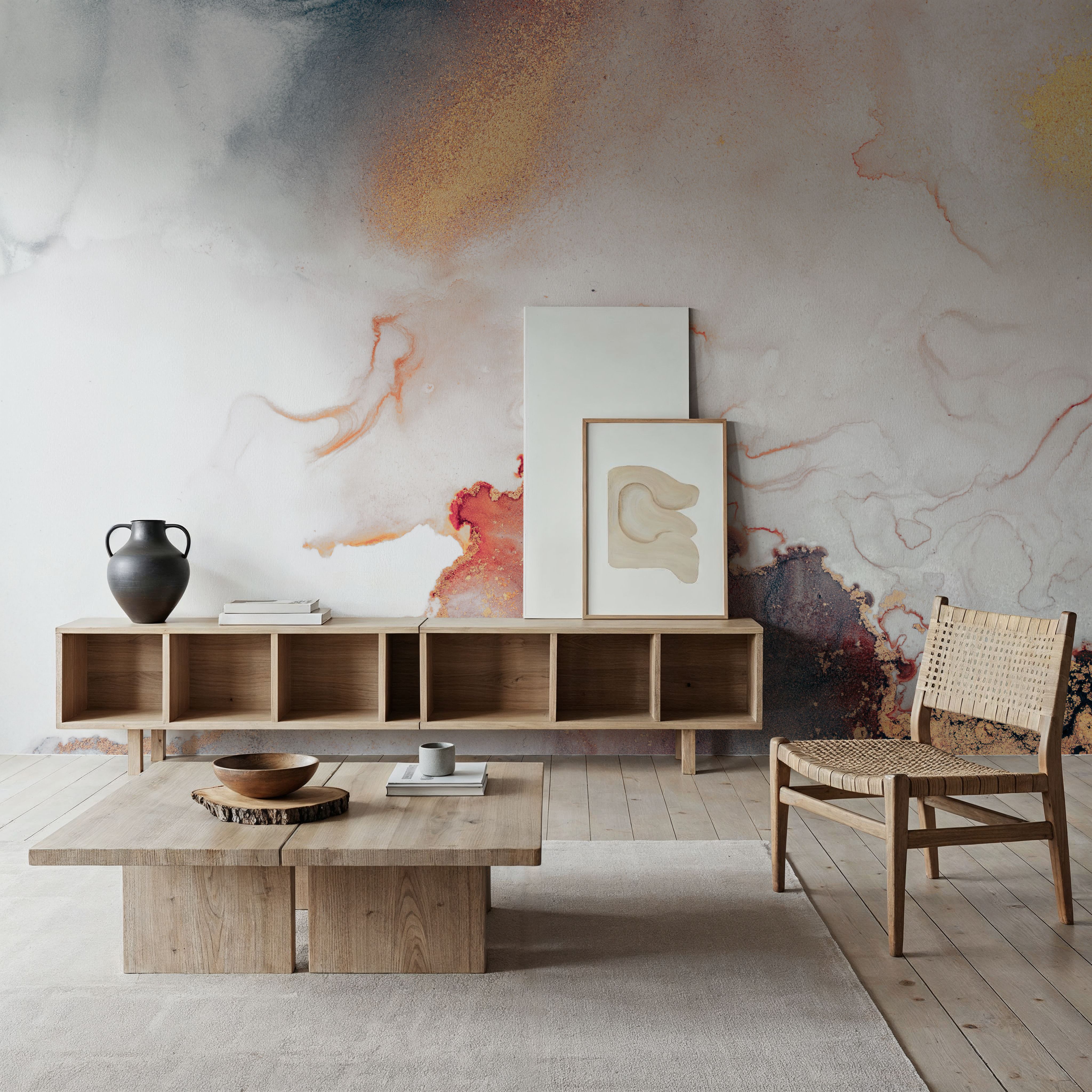 Wall Mural - Underwater Mountain - Abstract mural wallpaper - Offices - Wallism US - Premium, Textured or Peel & Stick