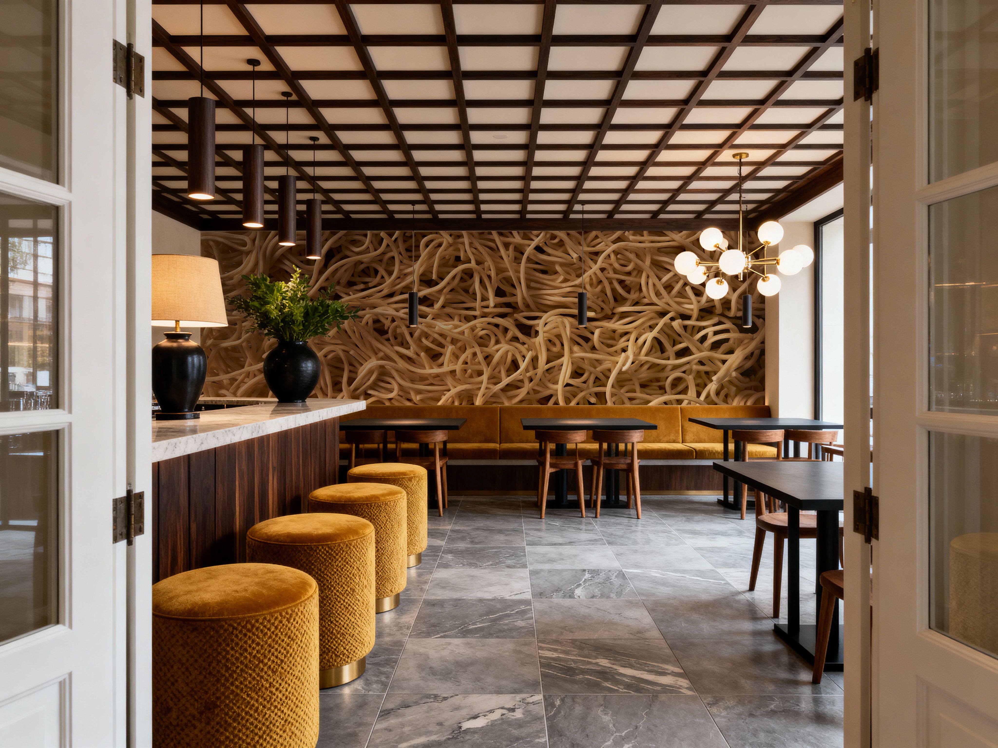 Spaghetti Weave, Wallpaper