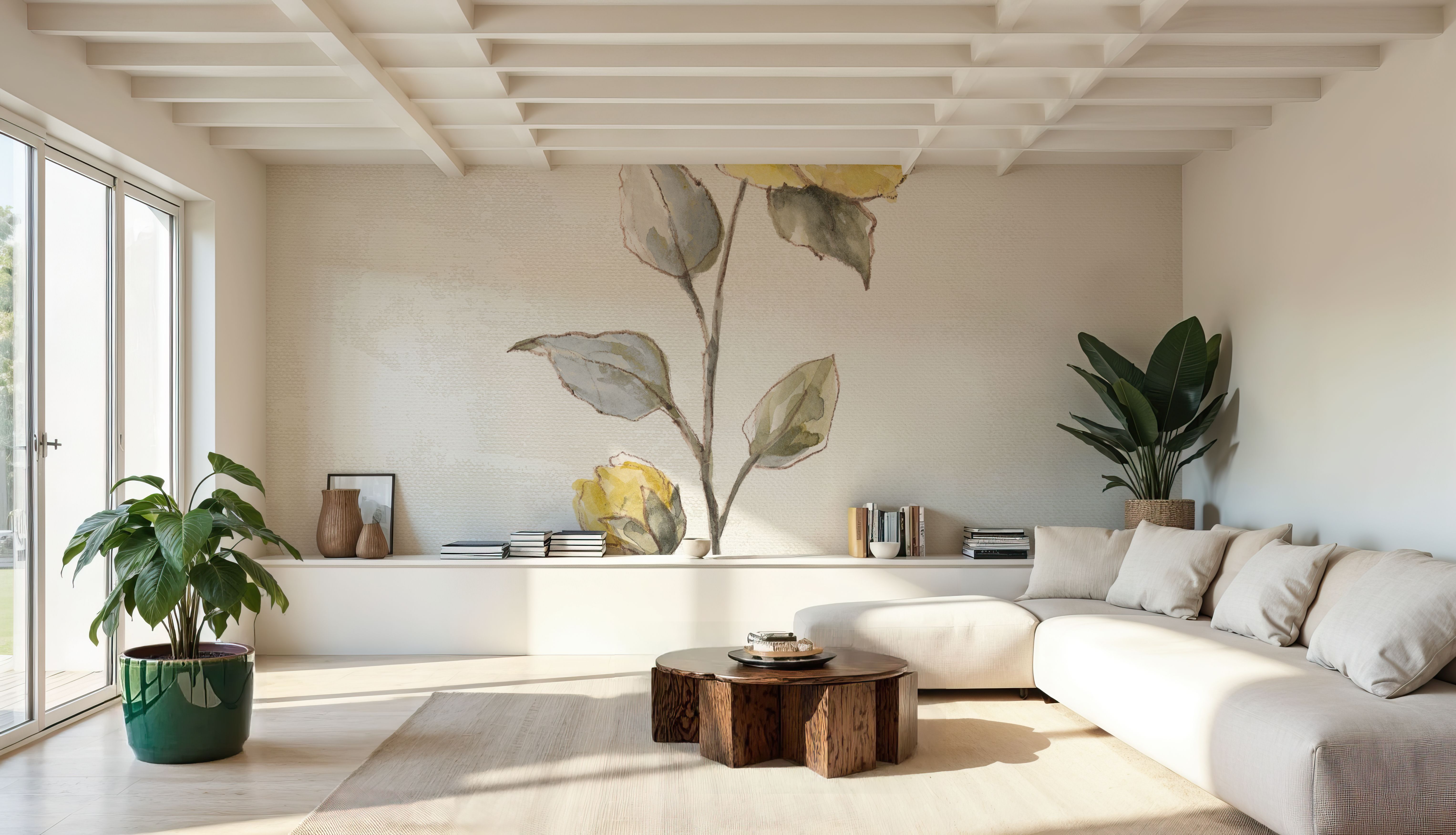 Sunny Roses Flower I, Papel pintado