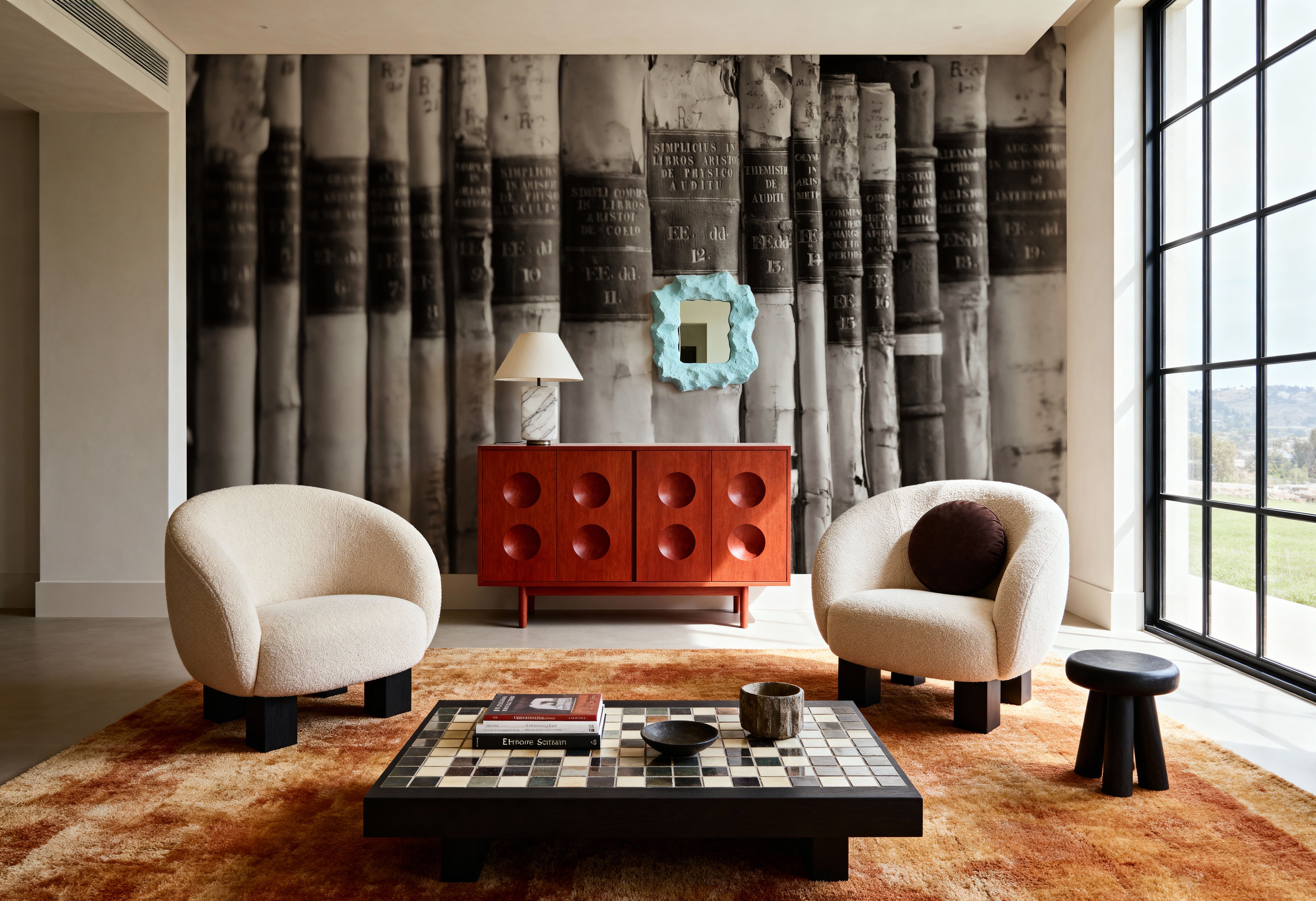 Wall Mural - Trinity III - Books Folk mural wallpaper - Bedroom - Wallism US - Premium, Textured or Peel & Stick