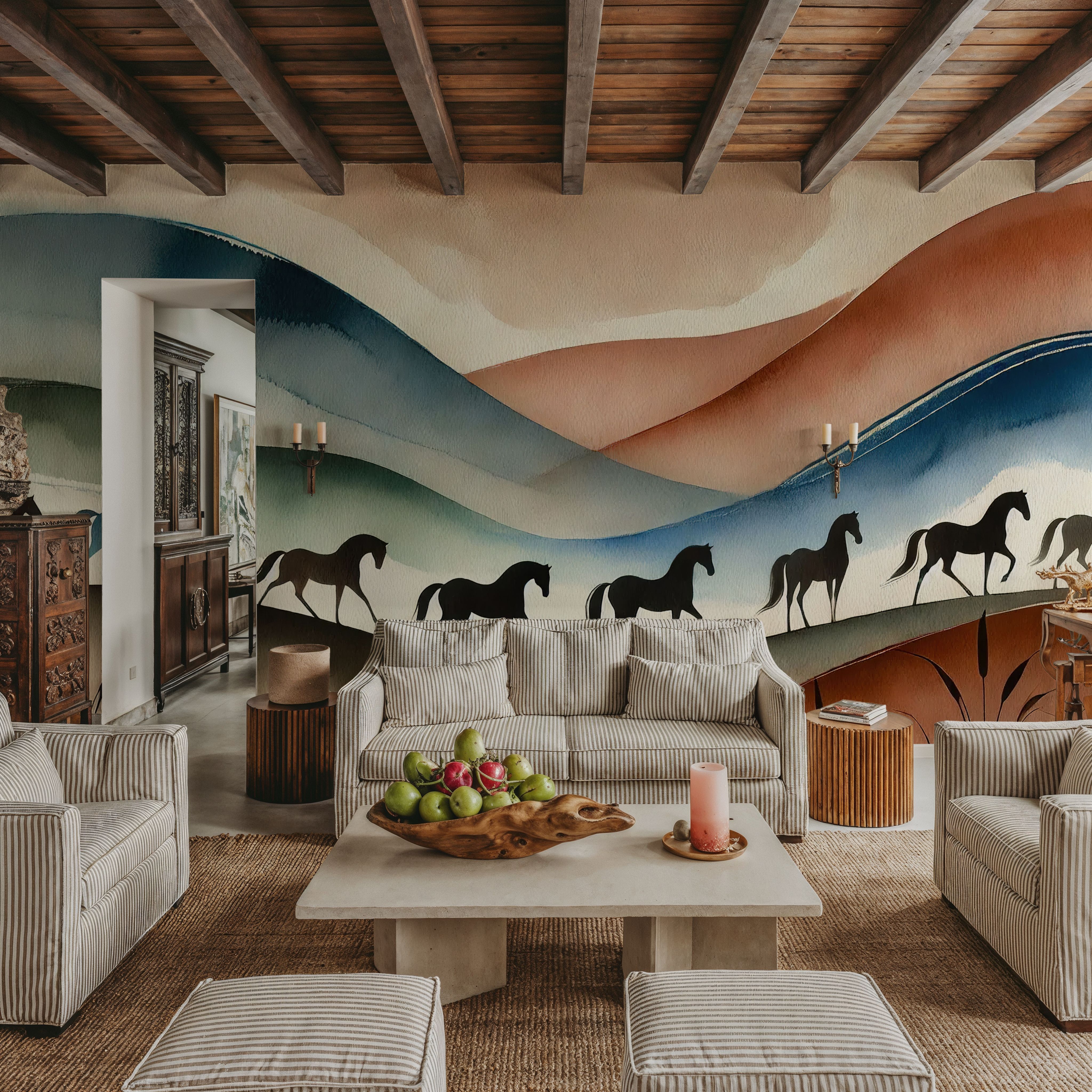 Tranquil Horse Escape in Art Deco