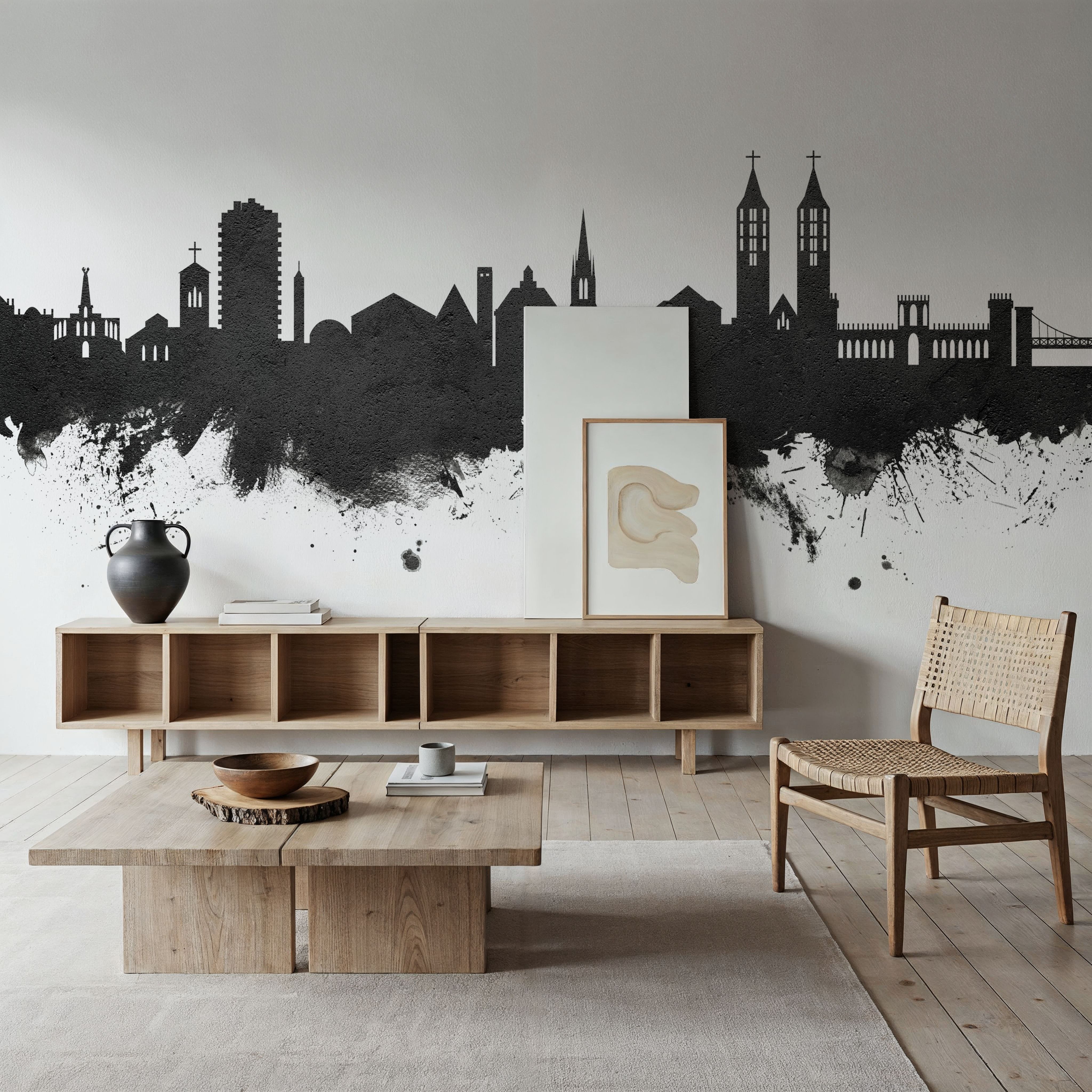 Kassel Germany Skyline Black & White