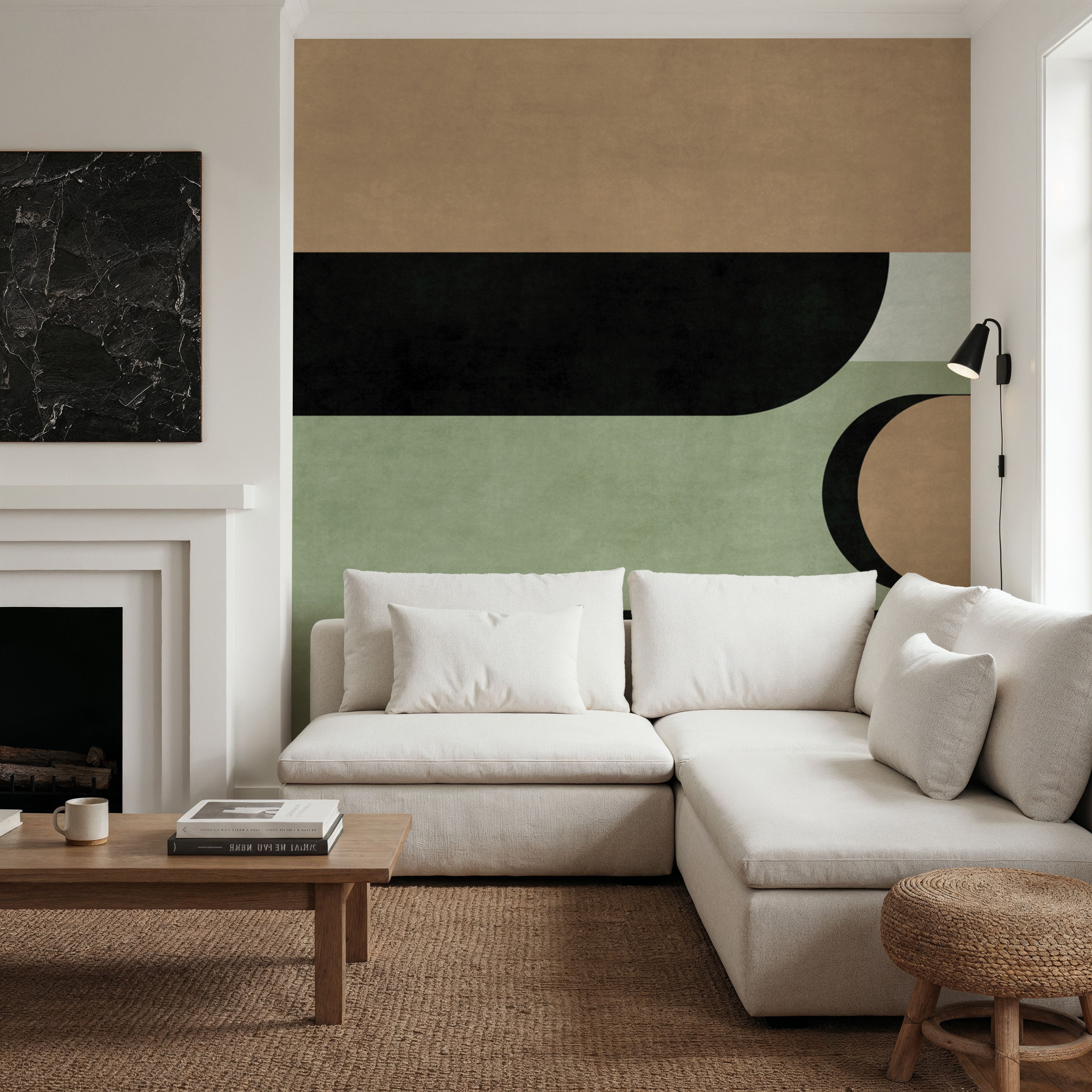 Modern Elements, Beige & Green