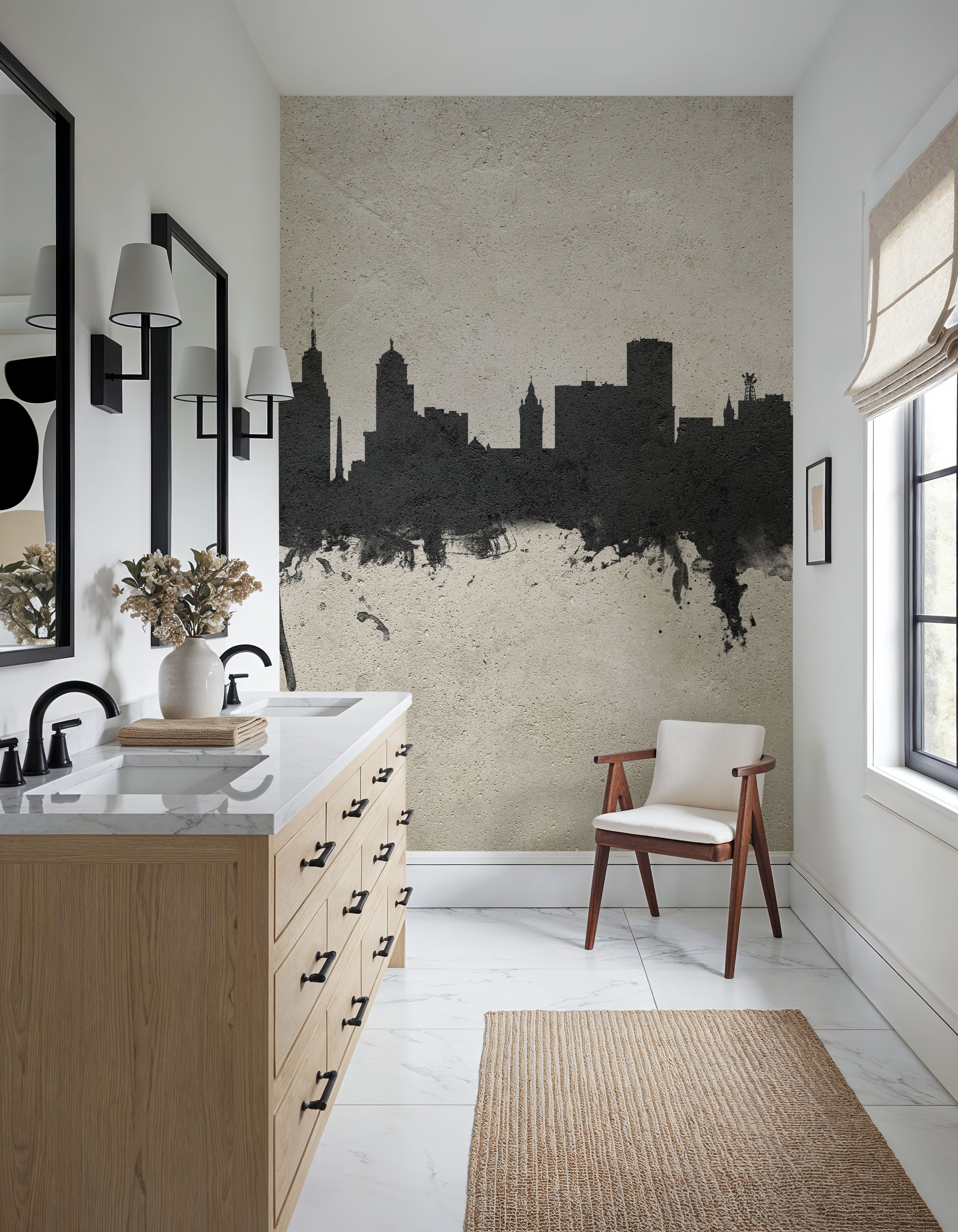 Buffalo New York Skyline Concrete