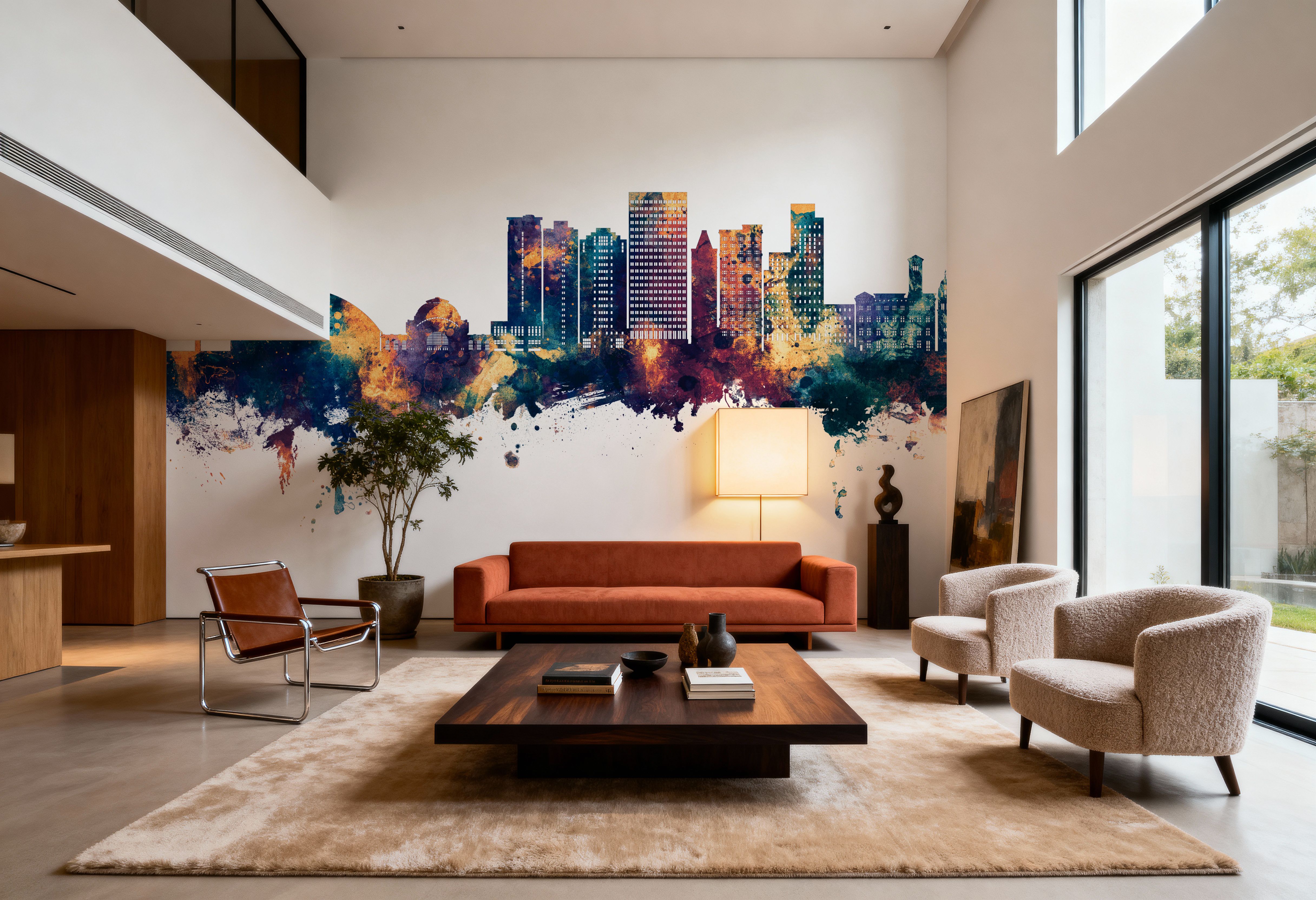 Tacoma Washington Skyline Blue & Bronze