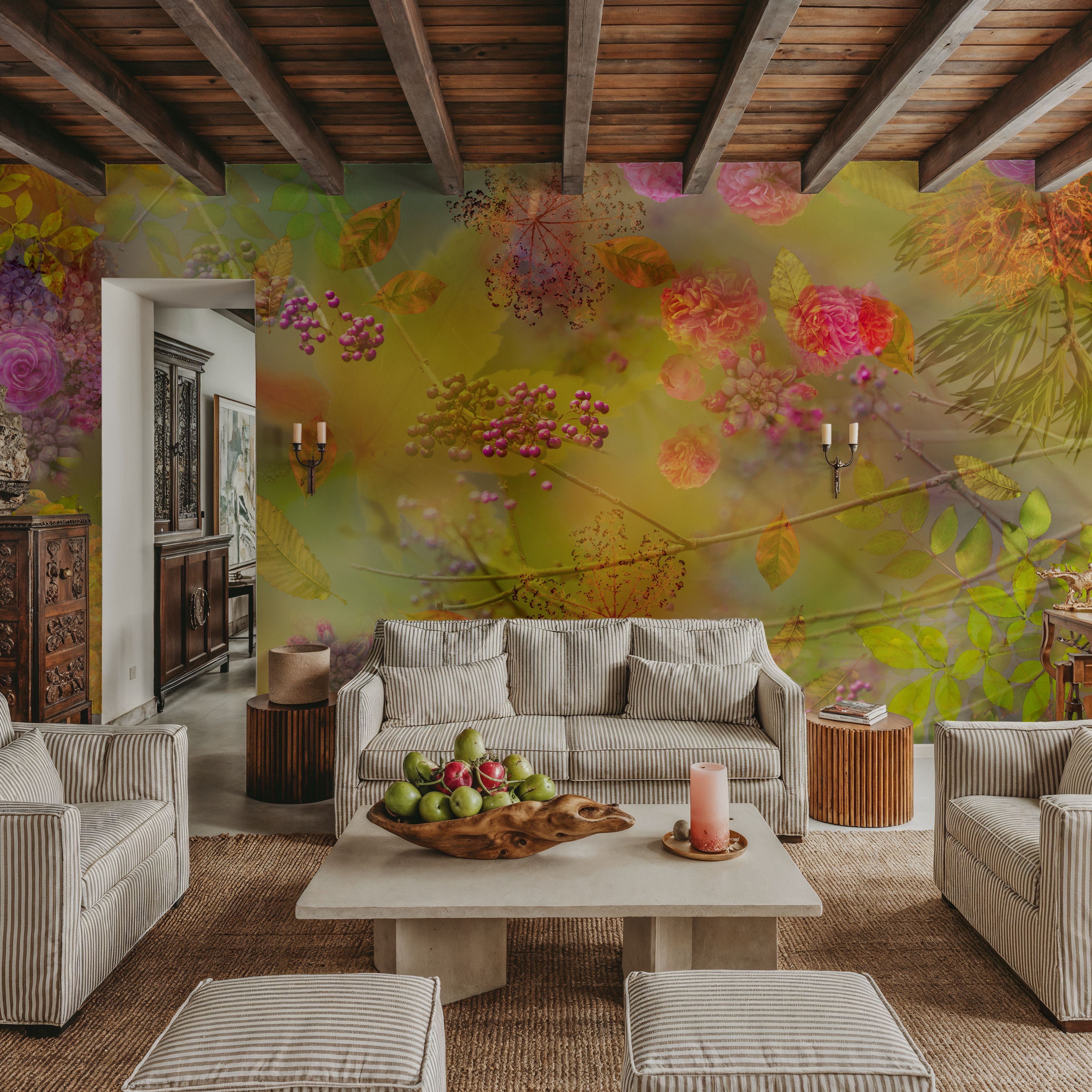 Wall Mural - Promise of Spring - Floral Nature mural wallpaper - Dining Room - Wallism US - Premium, Textured or Peel & Stick