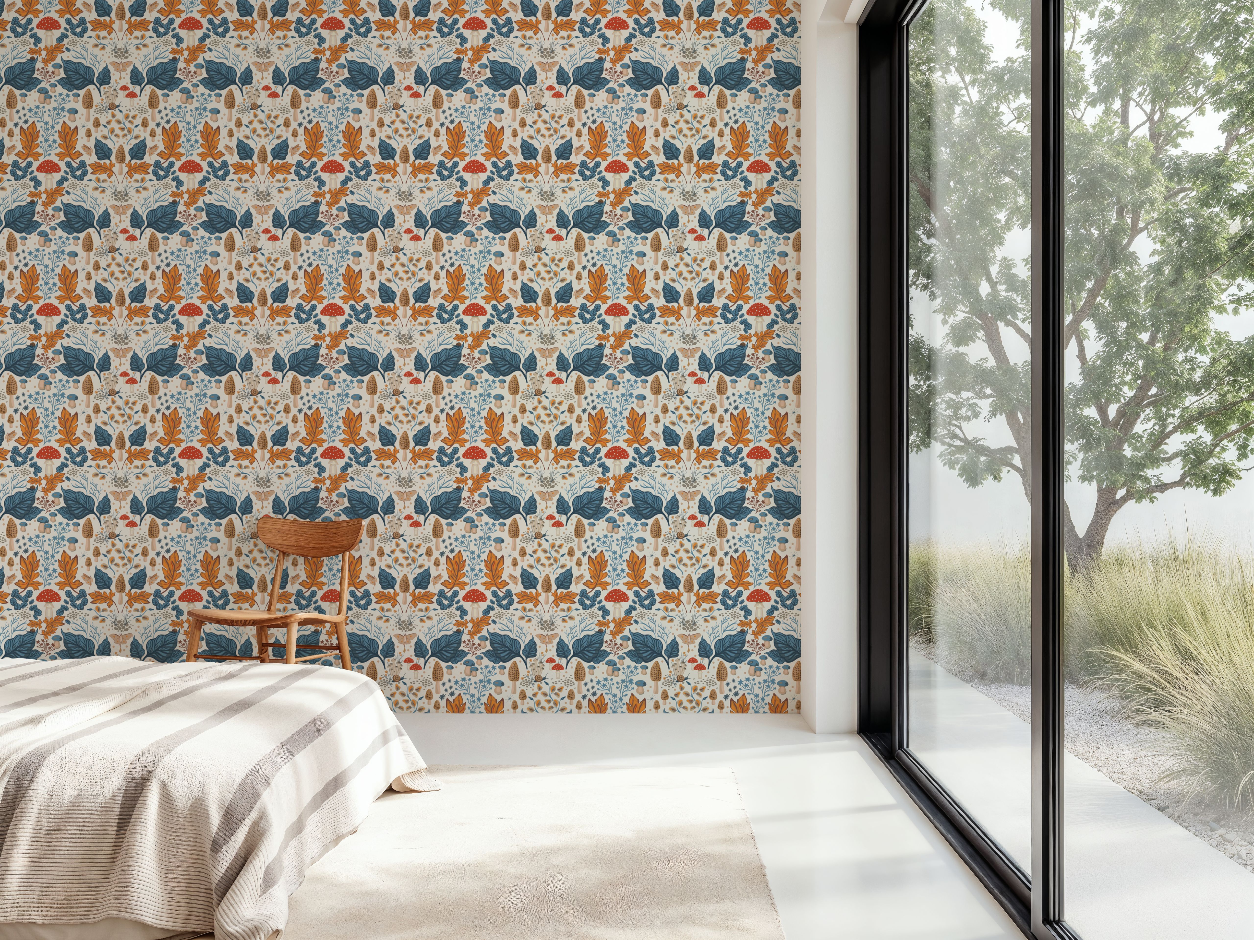 Autumn Forest Illustration, Orange