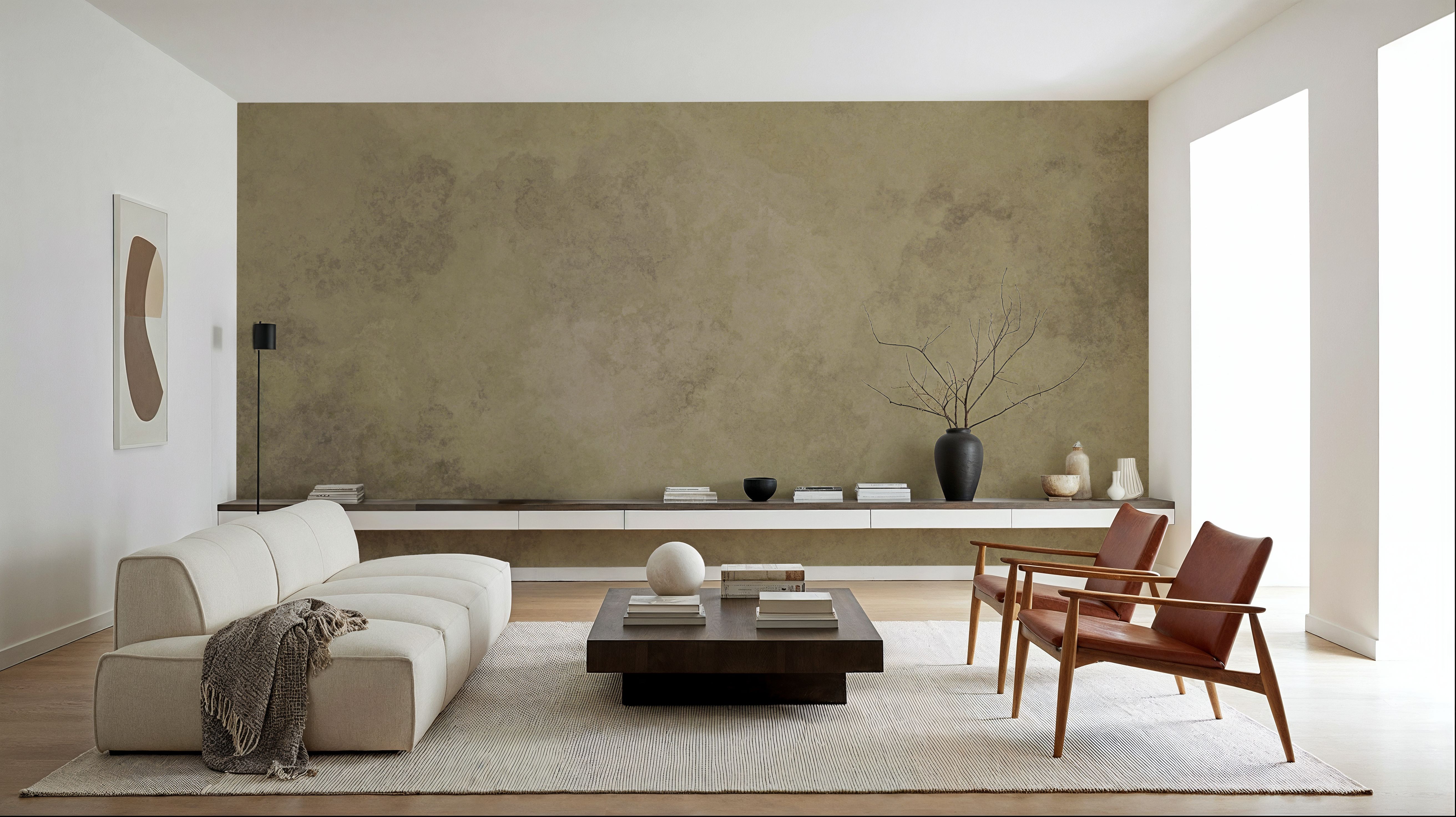 Subtle Plaster Wall, Butter Yellow