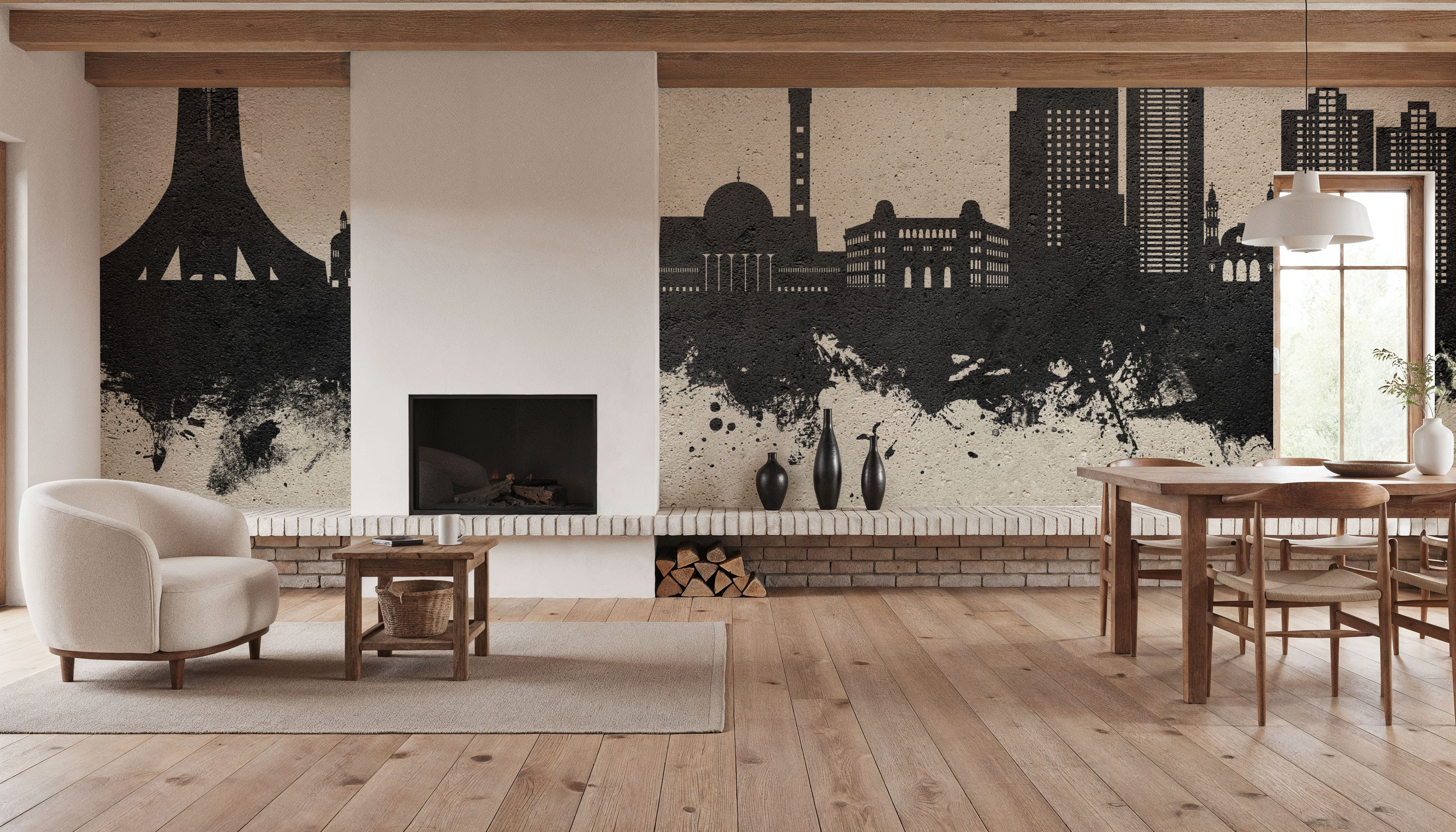 Algiers Algeria Skyline Concrete, Papier peint