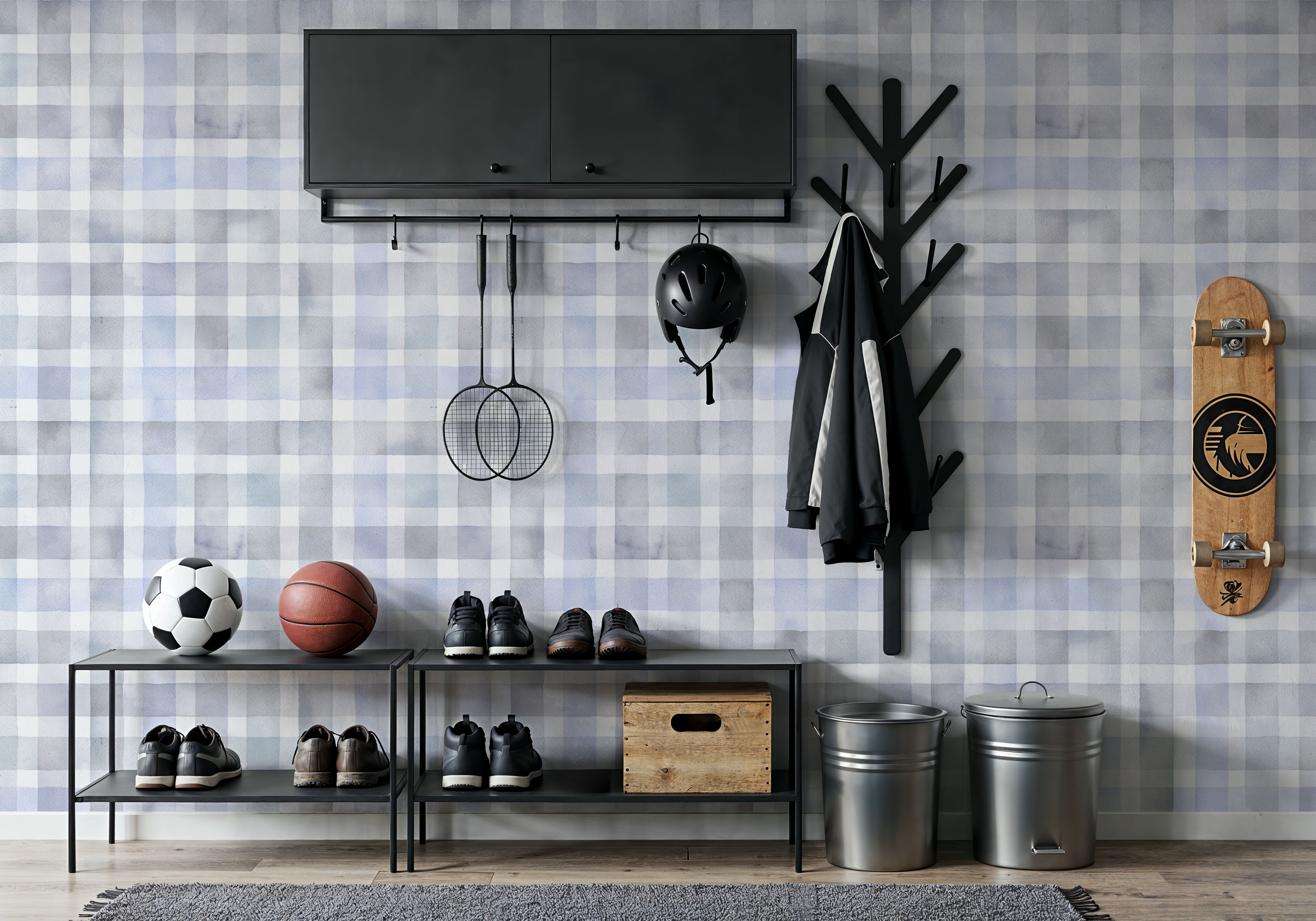 Checkered Watercolor, Stone