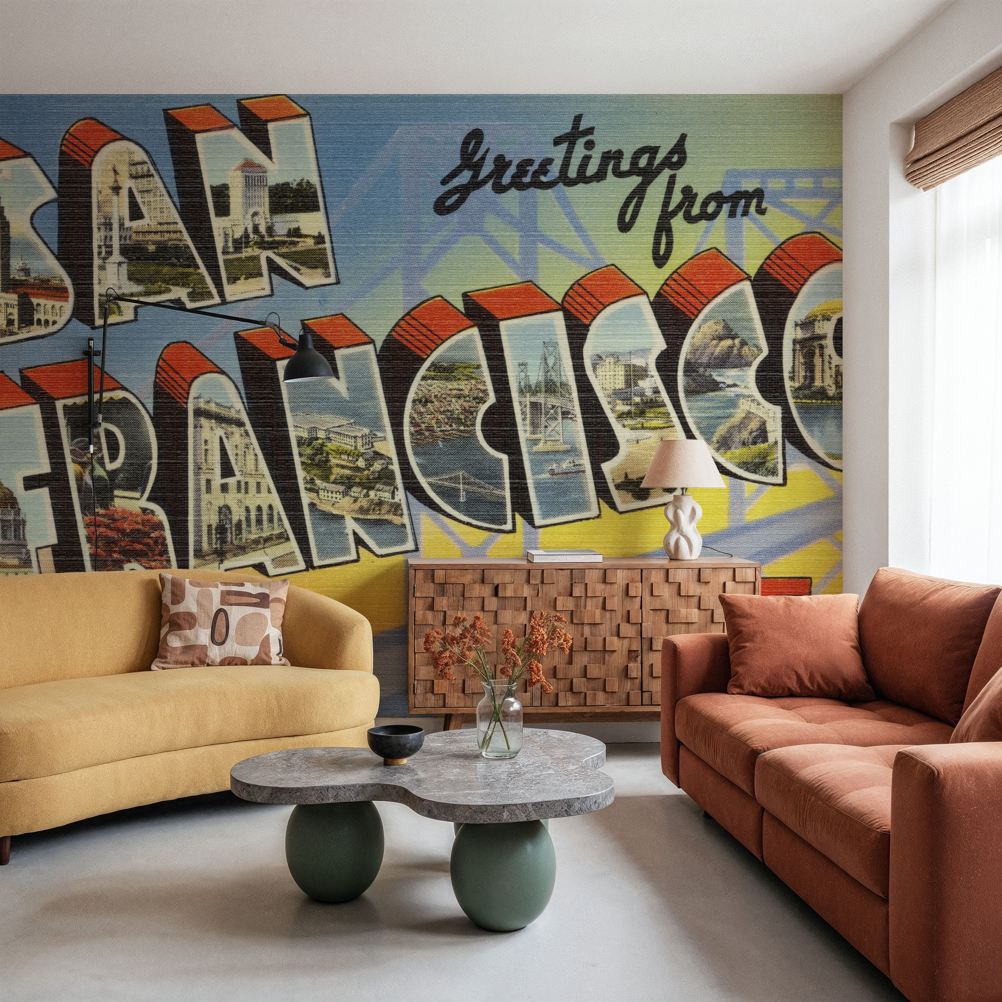 Greetings from San Francisco - Screenprint Postcard
