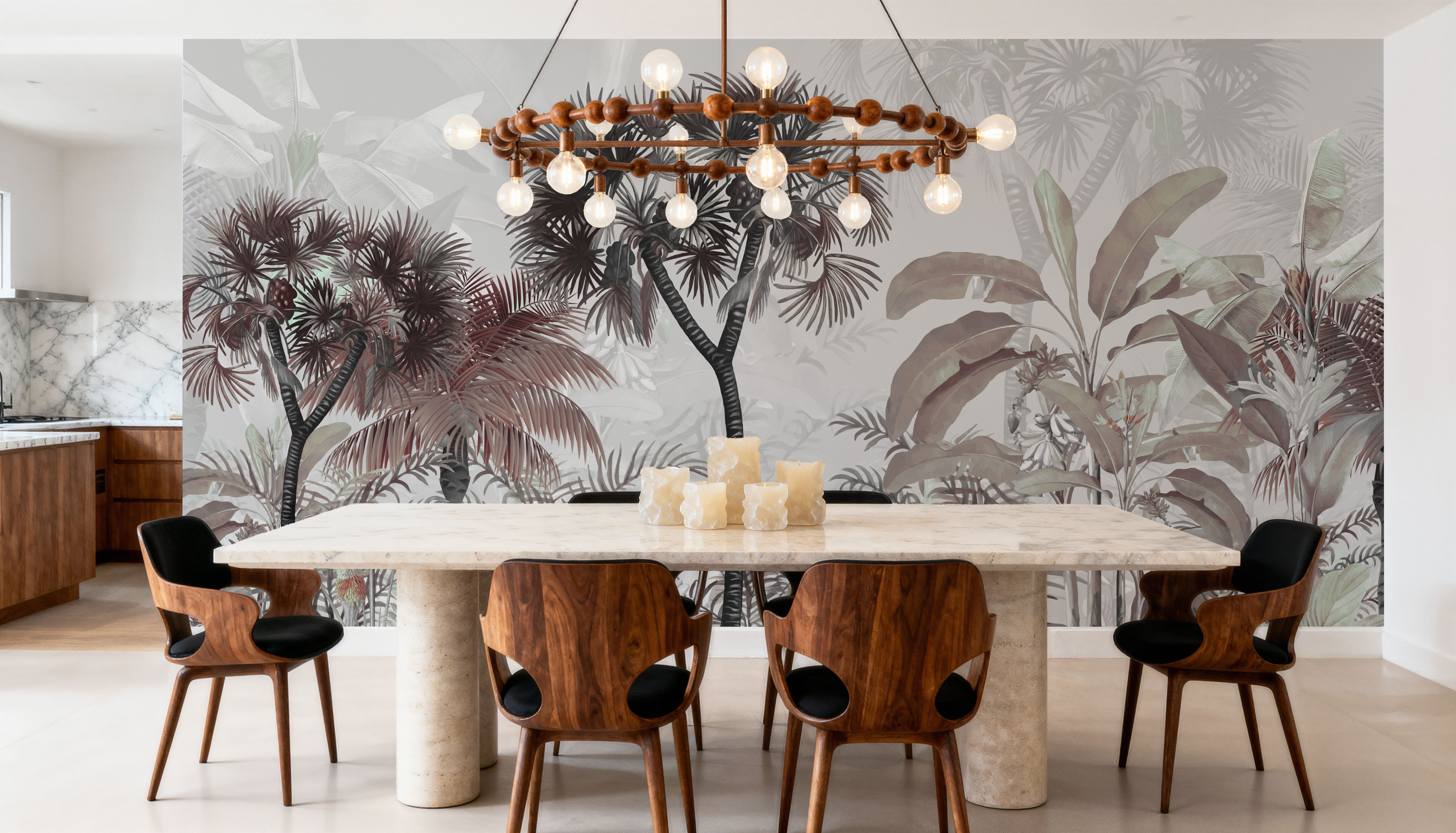 Tropical Forest Strolls Rainy Blue