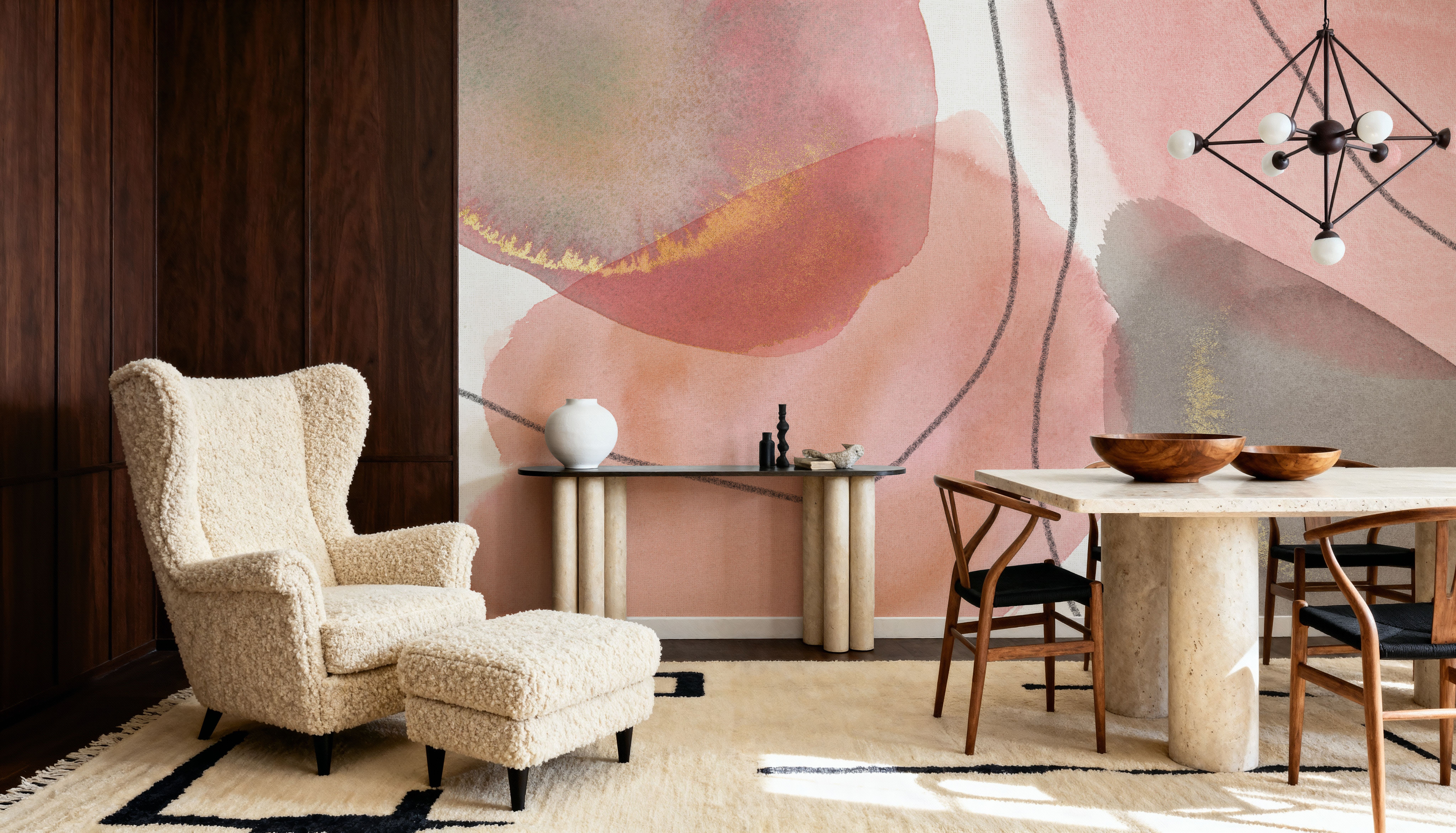 Petal Passion Soft Boho, Wallpaper