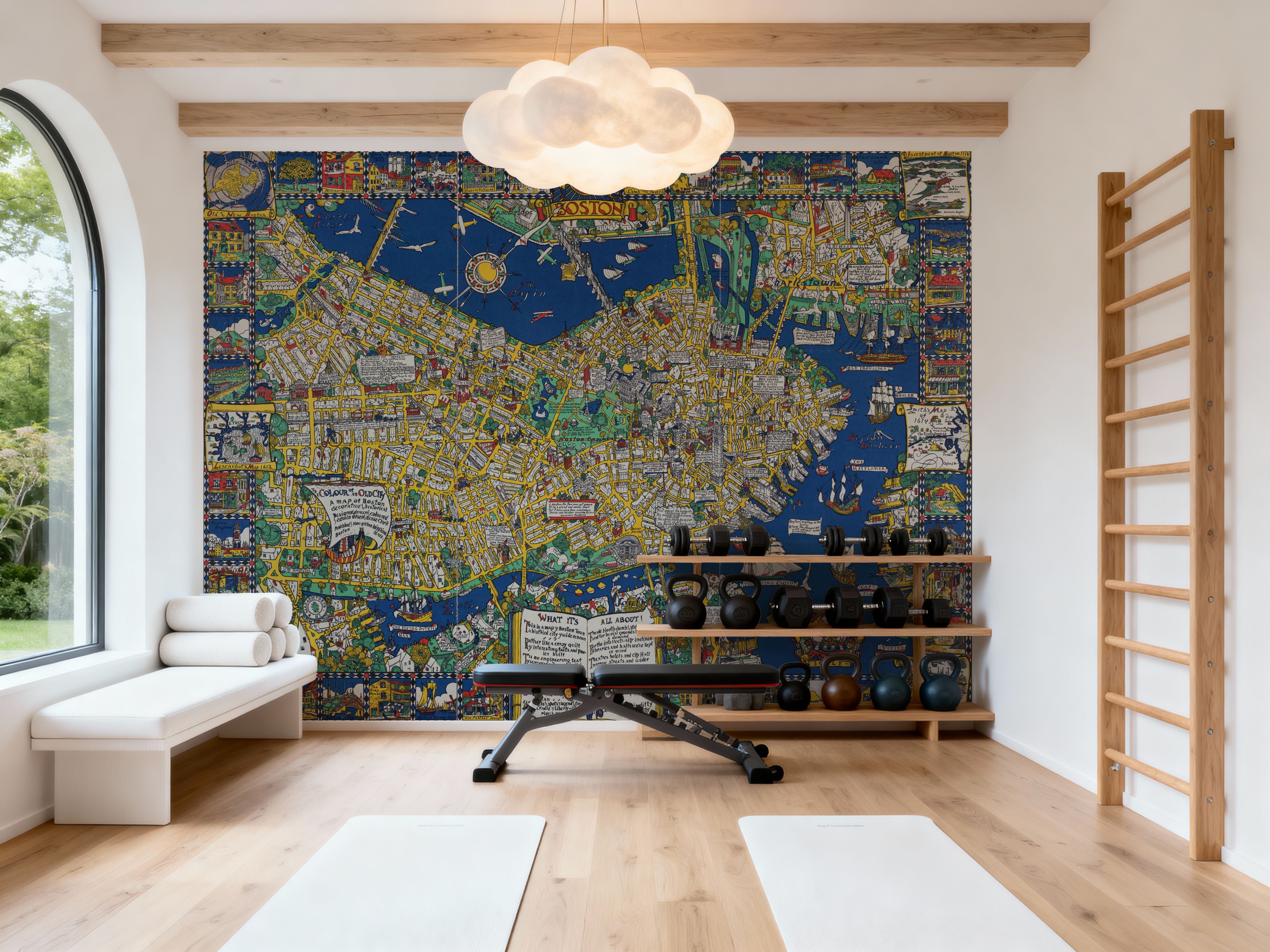 Decorative Boston Map