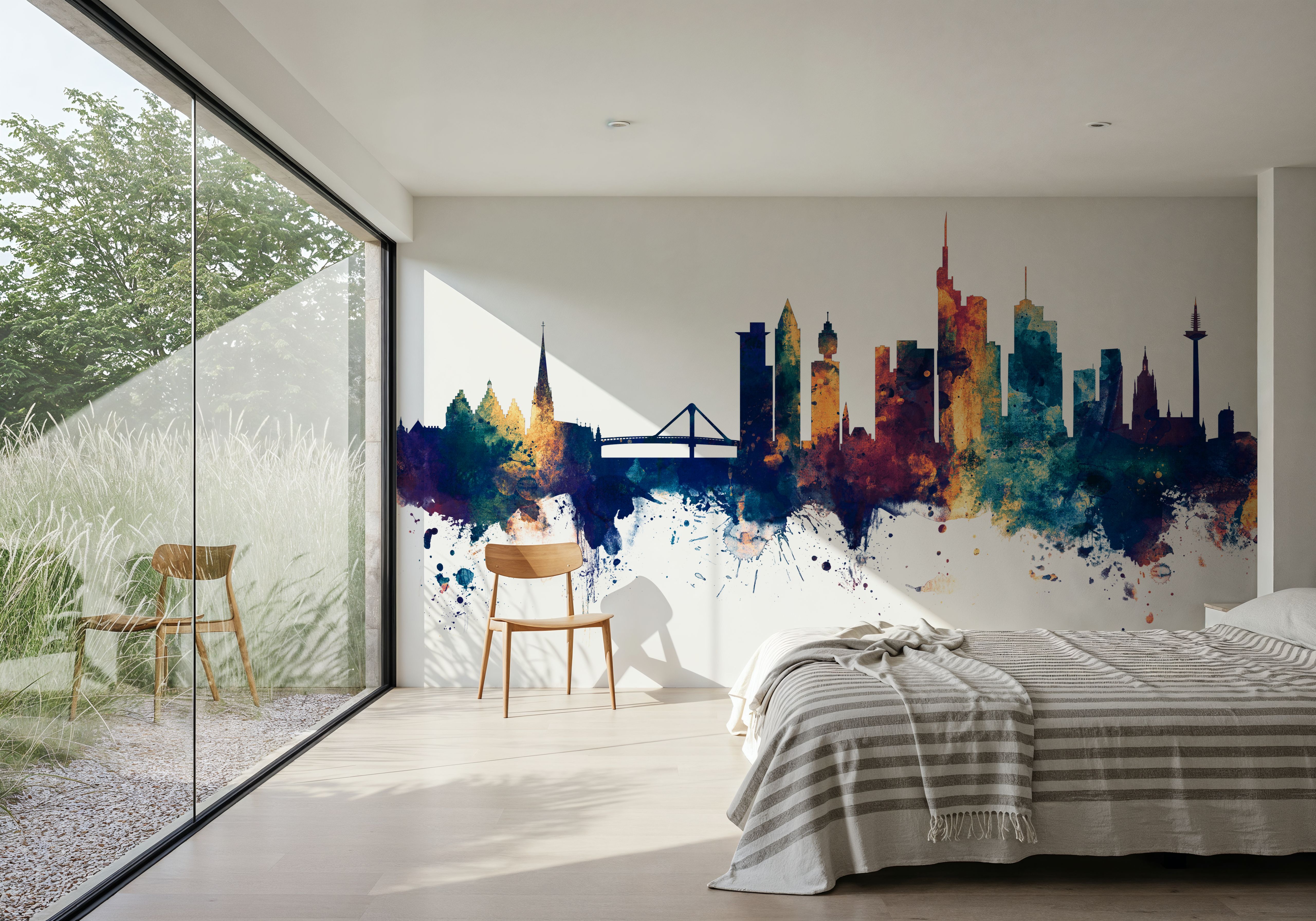 Frankfurt Skyline Blue & Bronze