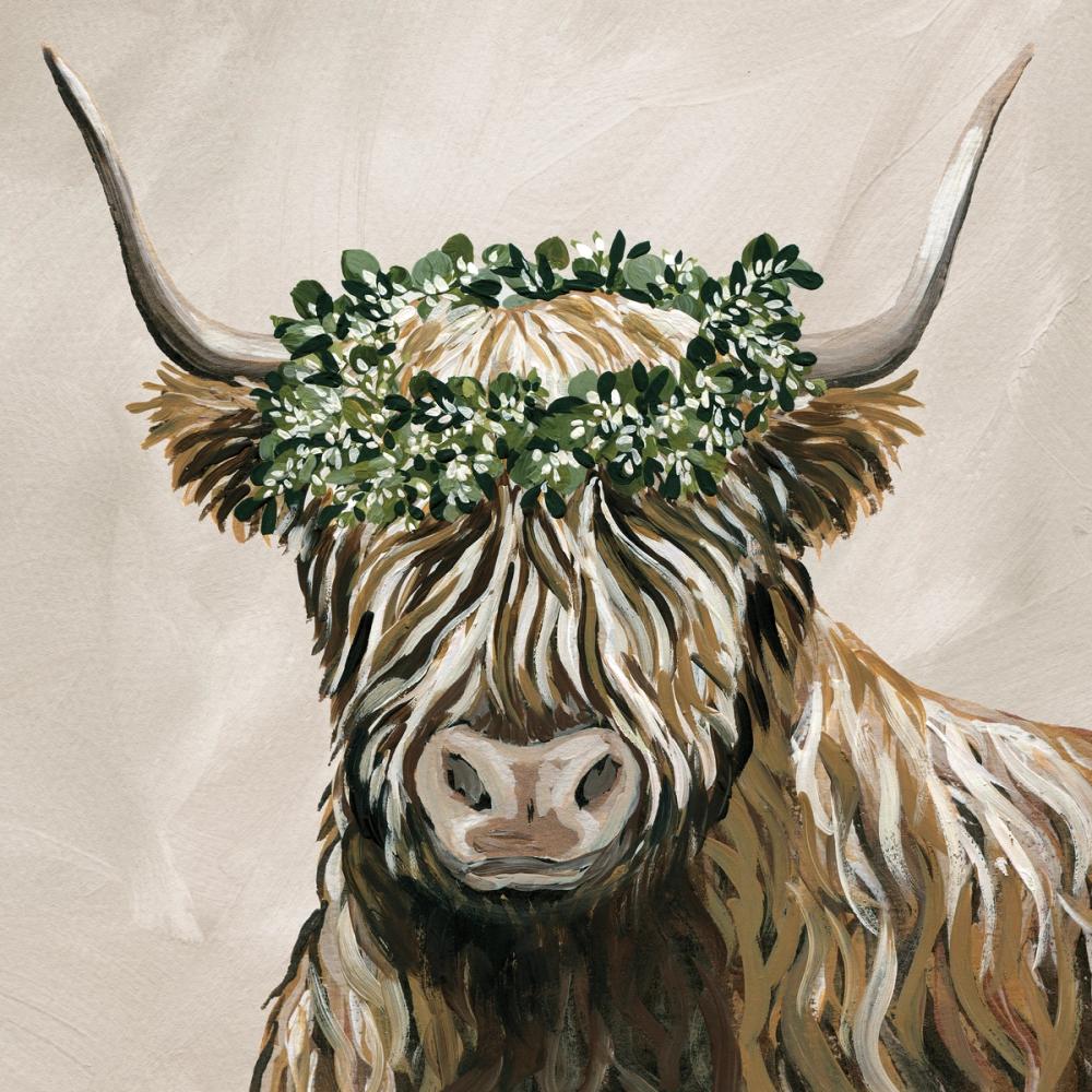 Harvest Cow Sage Square