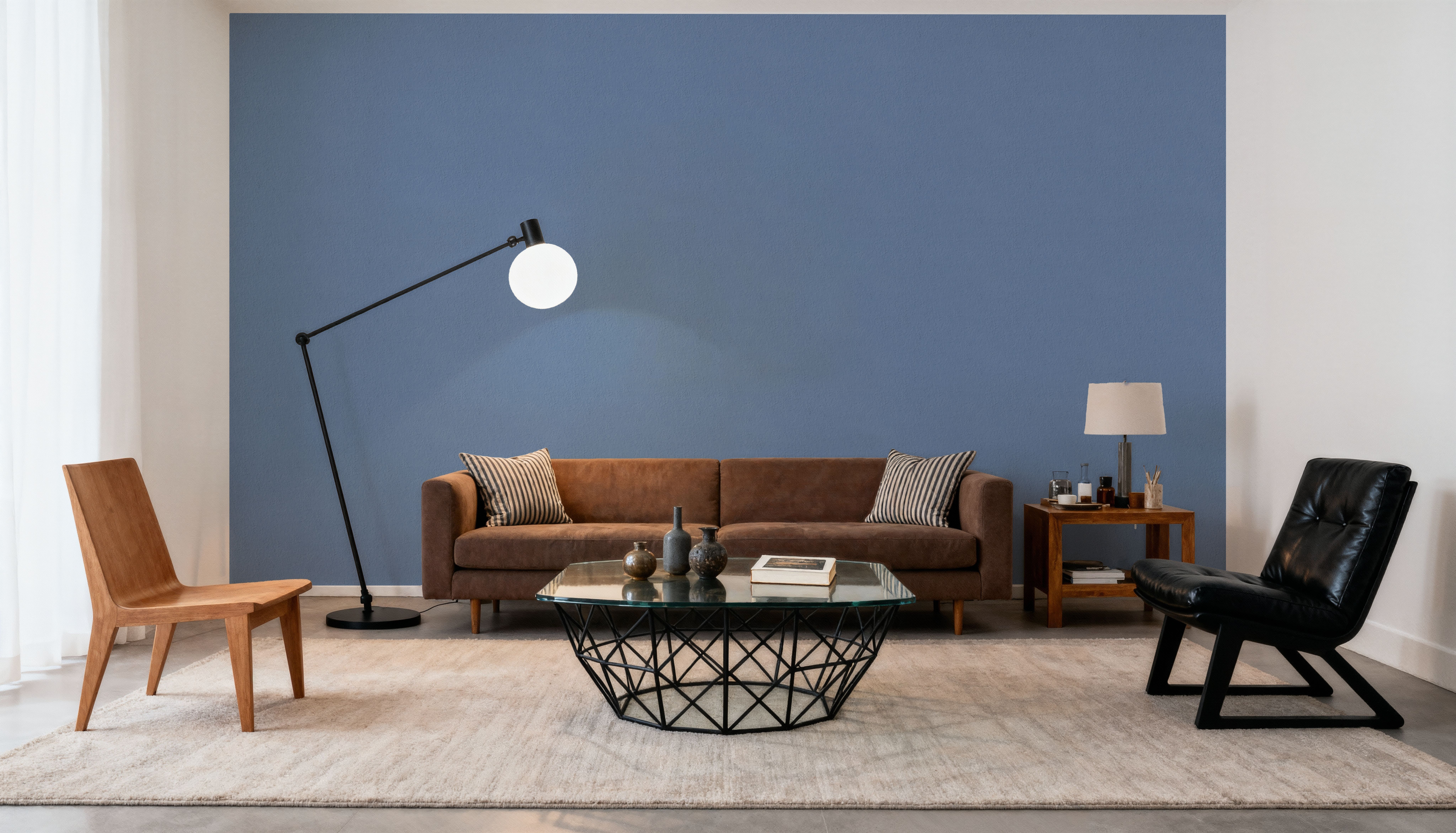 Faux Sand Stucco Finish, Periwinkle