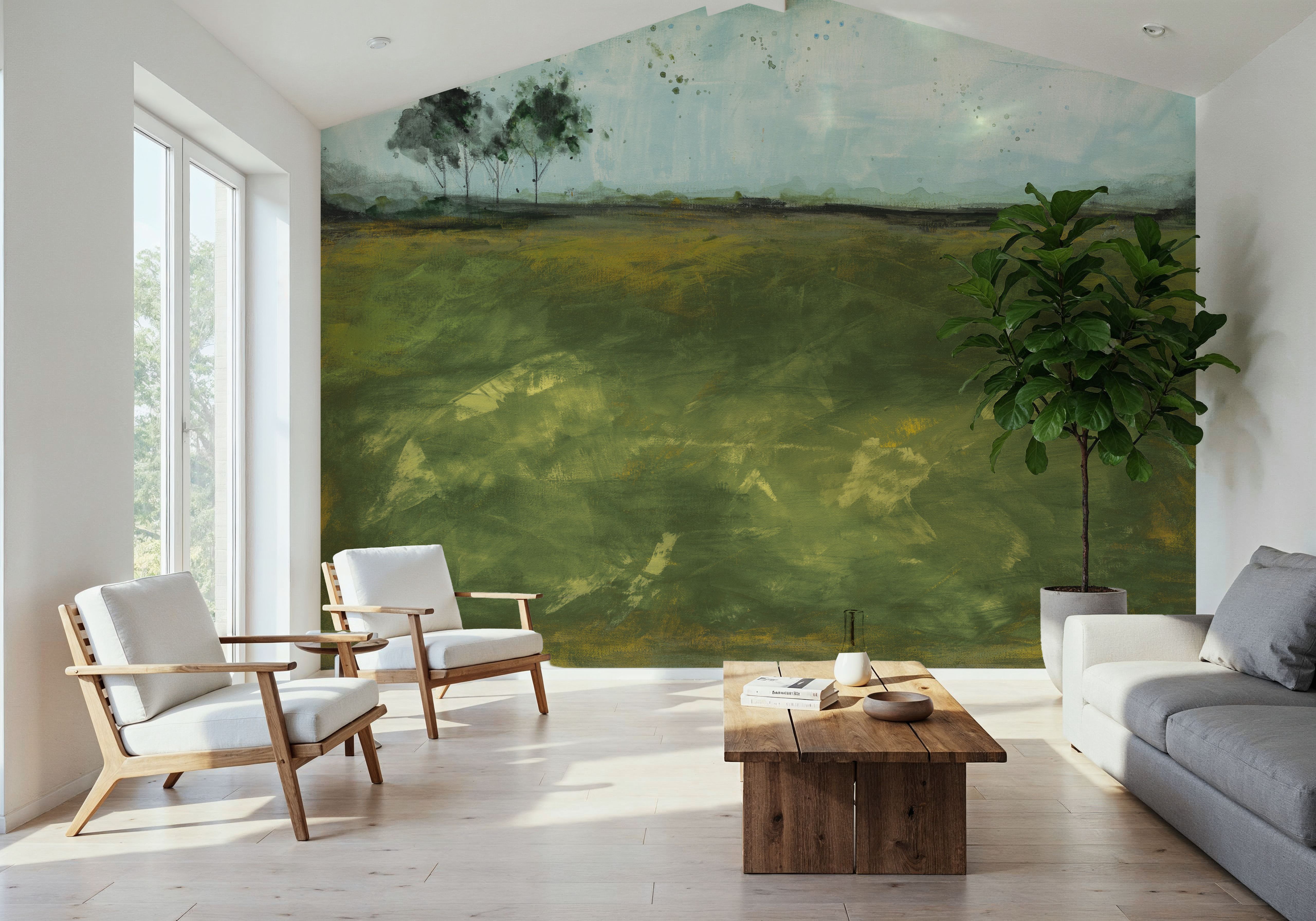 Over the Meadow Green, Wallpaper