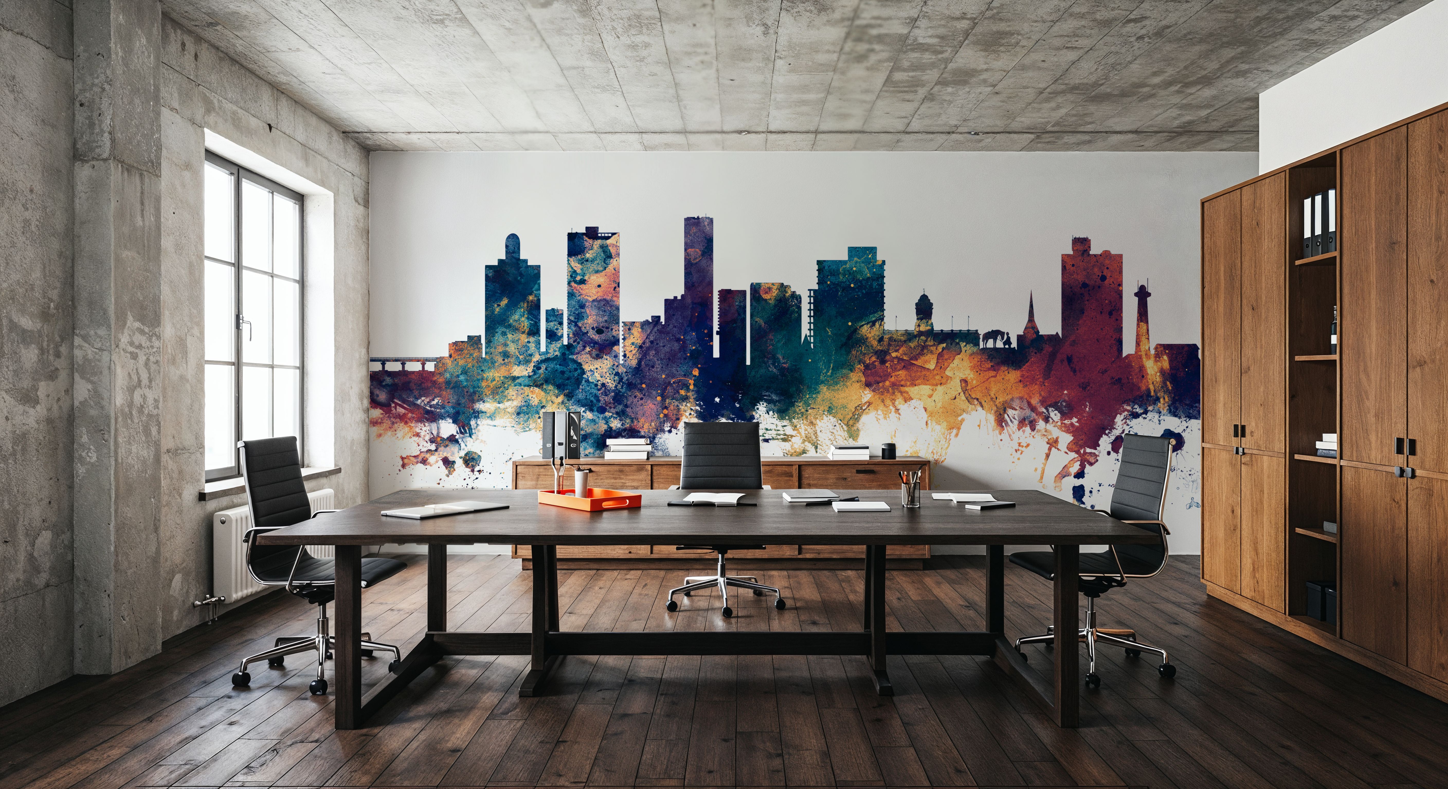 Port Elizabeth South Africa Skyline Blue & Bronze