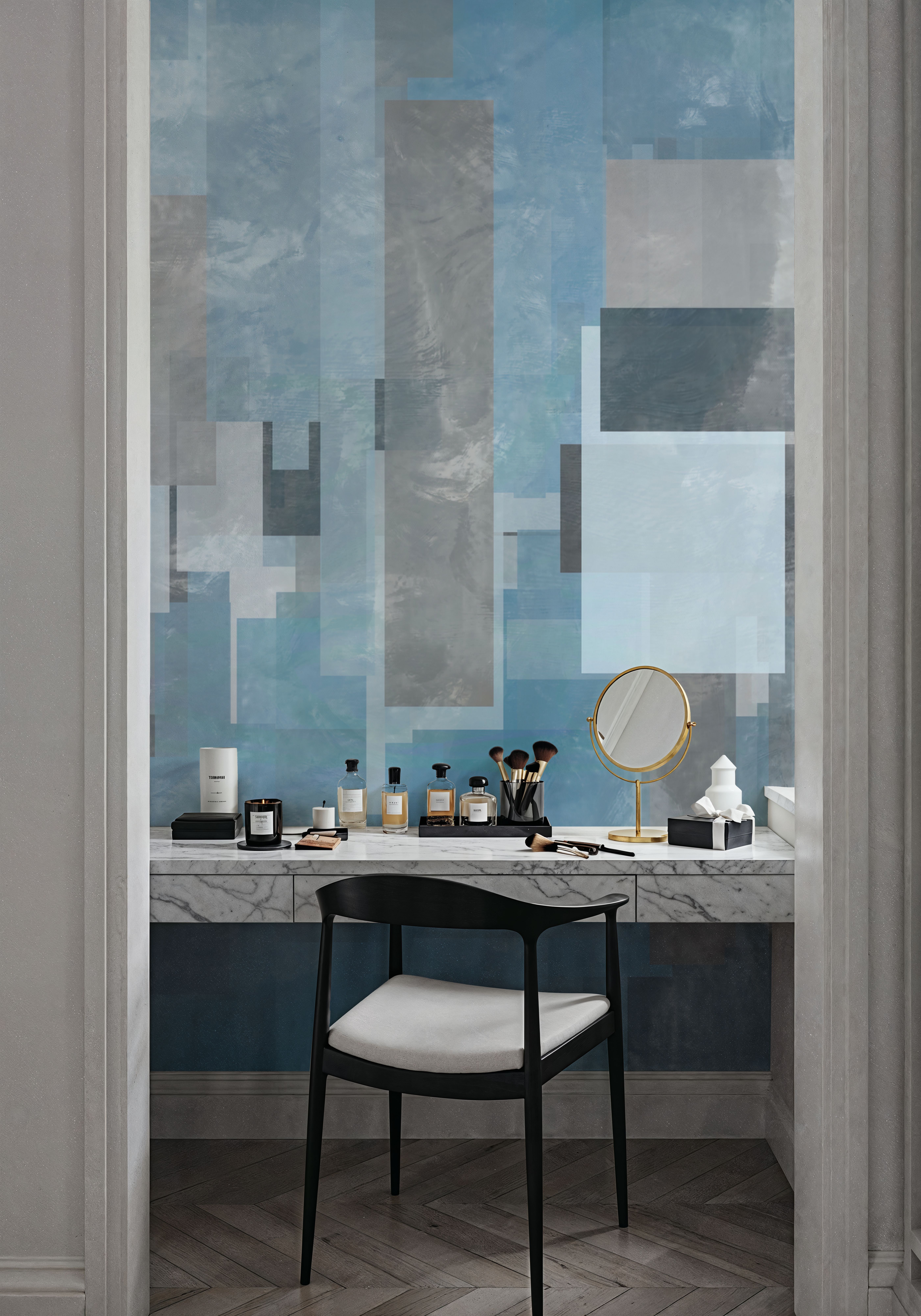 Geometric Abstract Blue