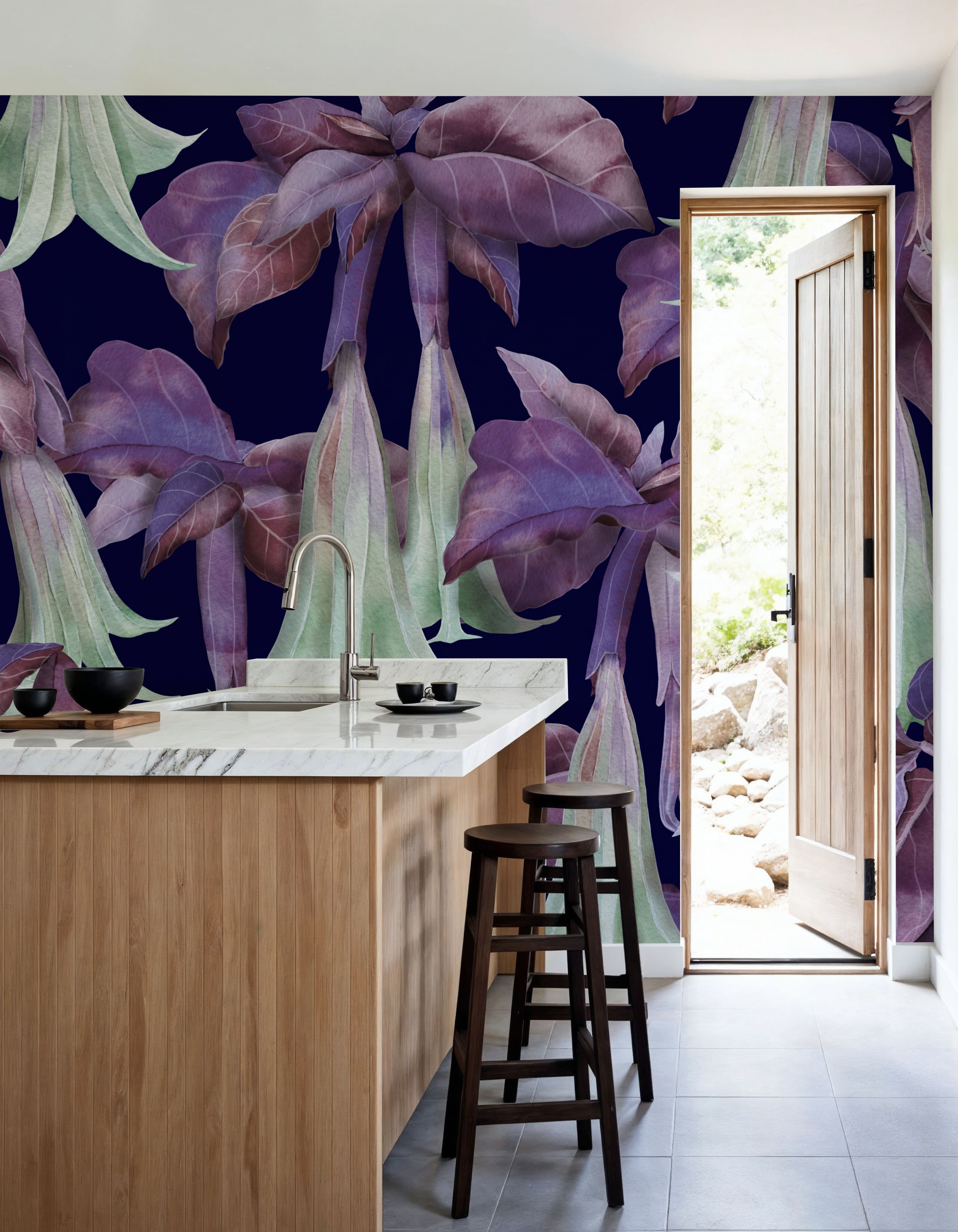 Purple Trumpet Bloom