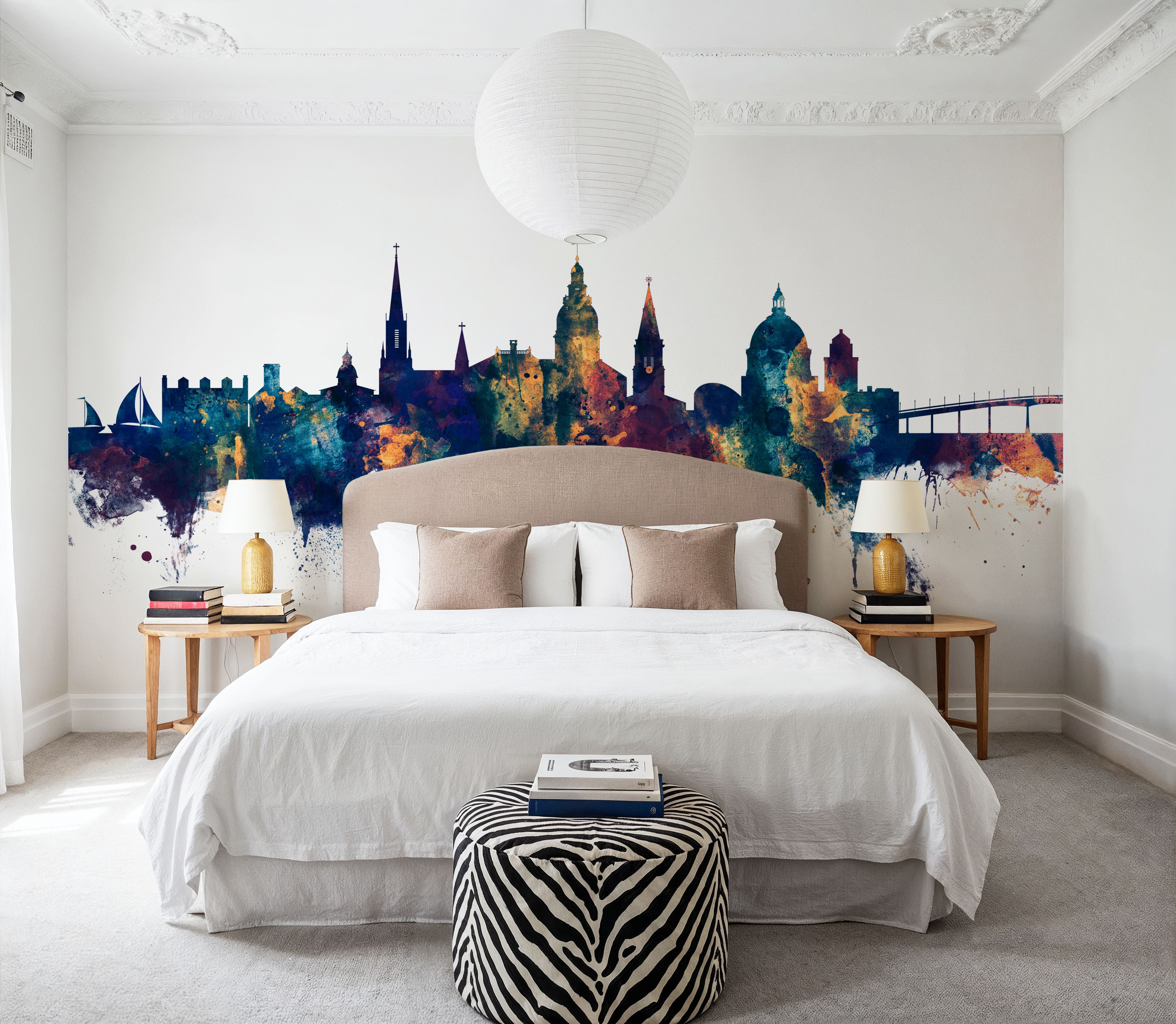 Annapolis Maryland Skyline Blue & Bronze