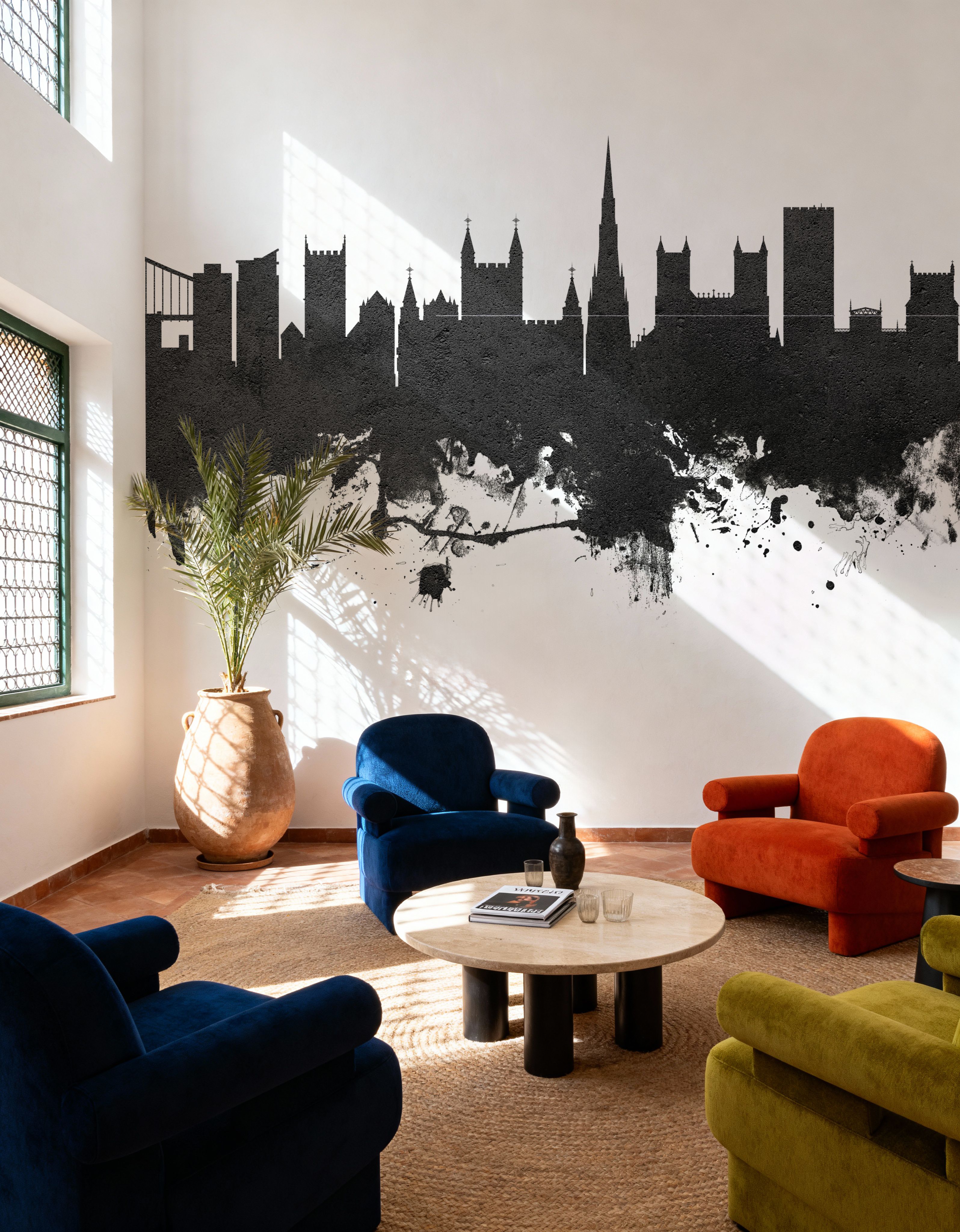 Bristol England Skyline Black & White