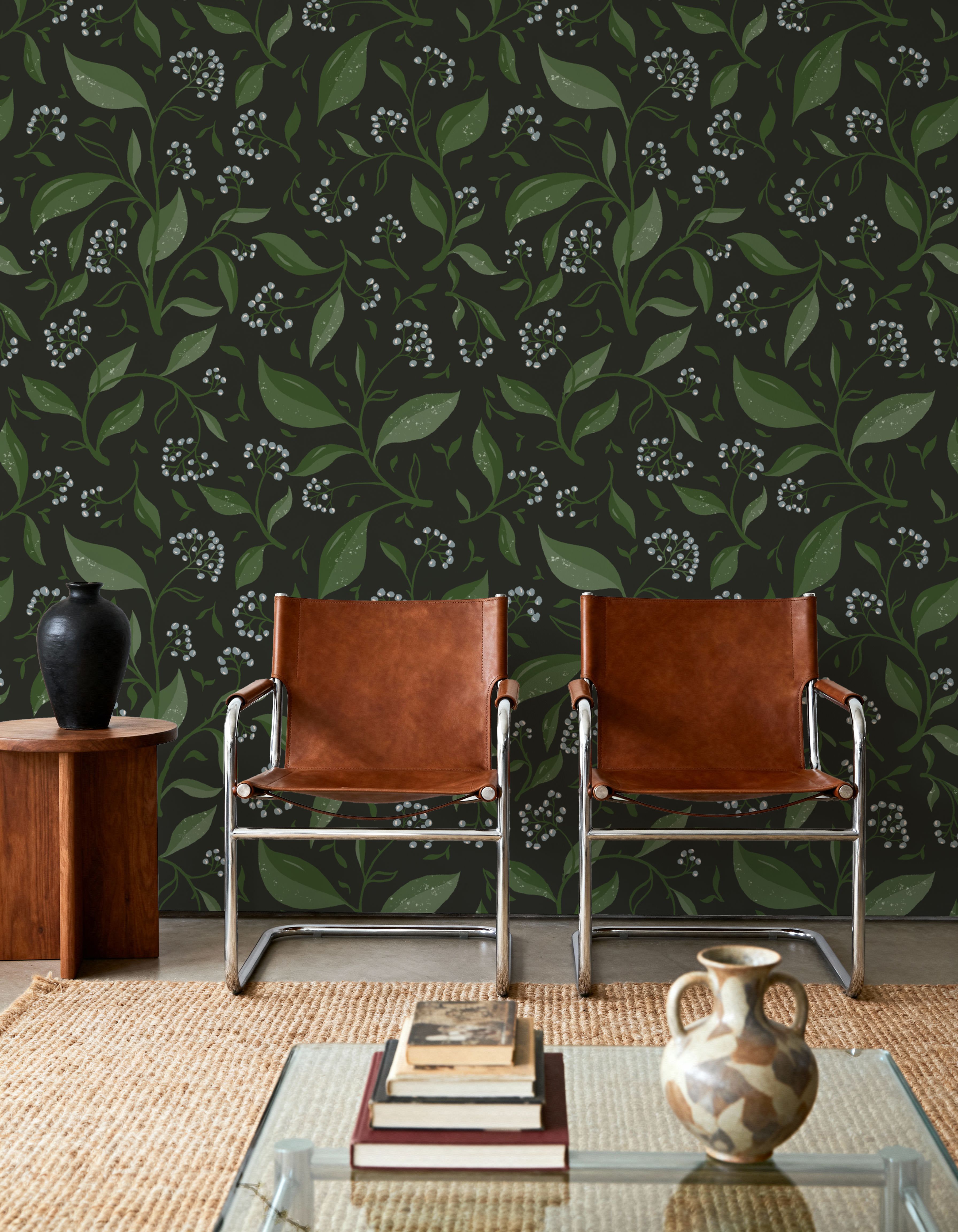 Winter Berries, Dark, Wallpaper