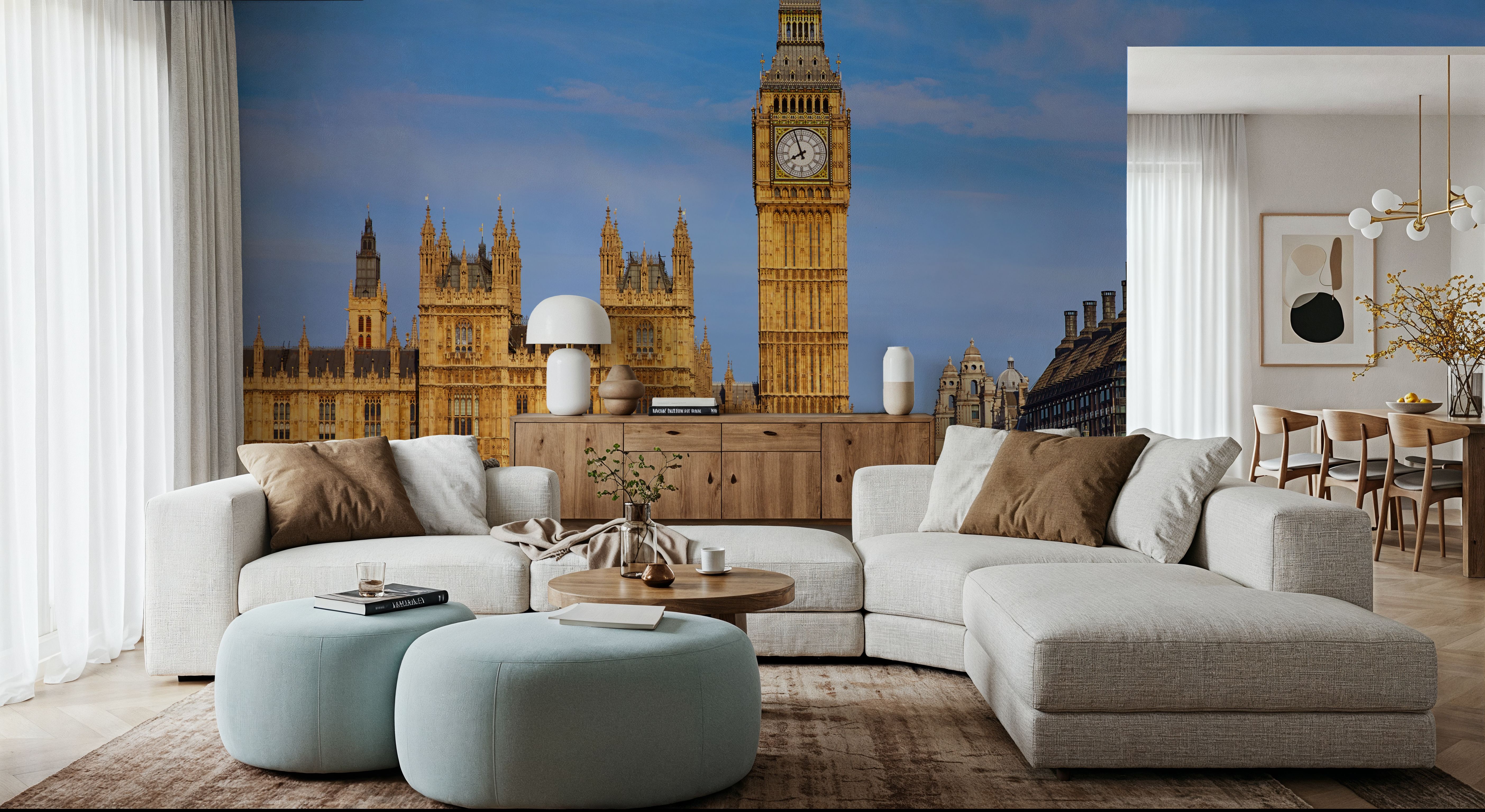 Big Ben Tower and Thames River