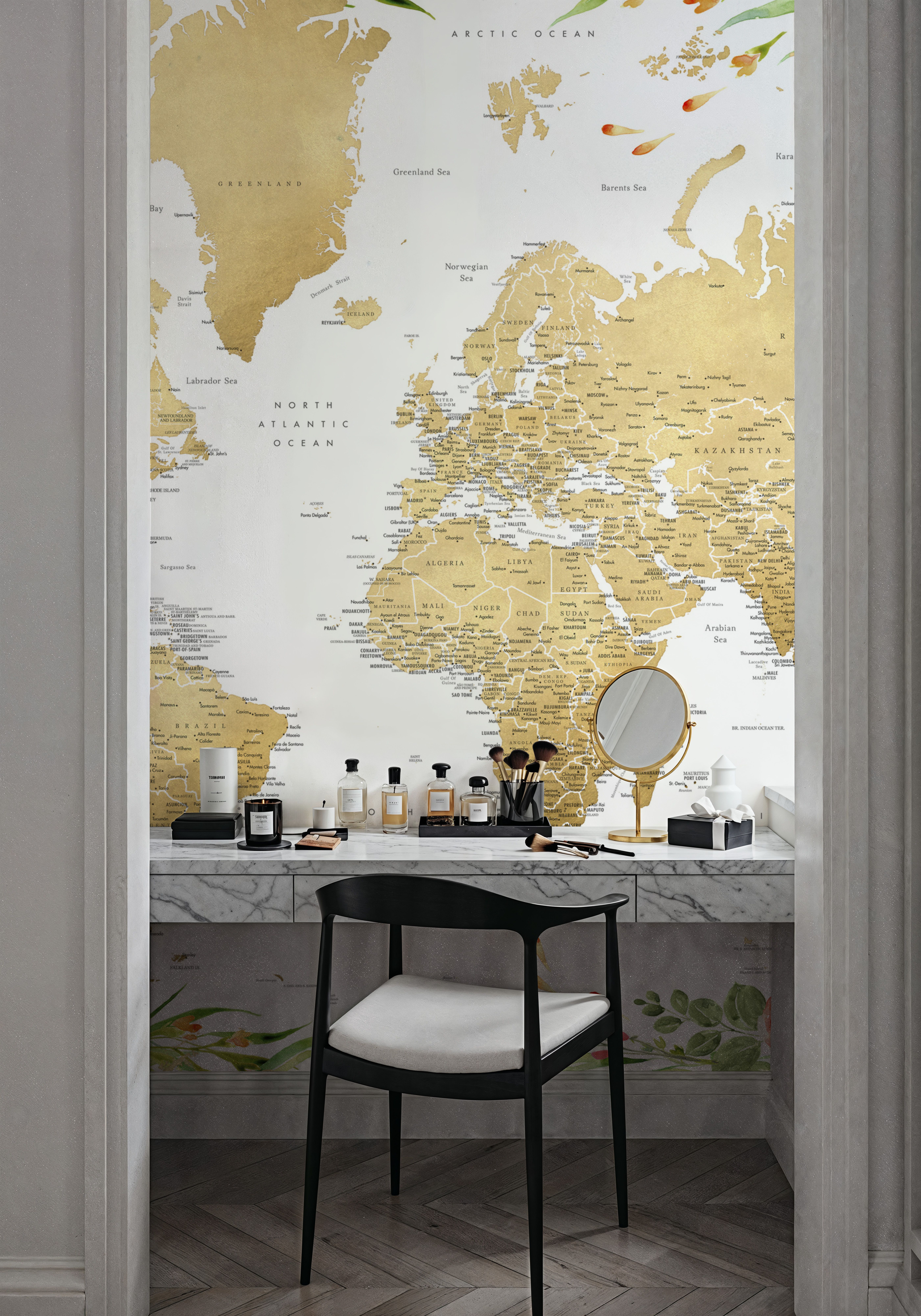 World Map Cities - Blythe