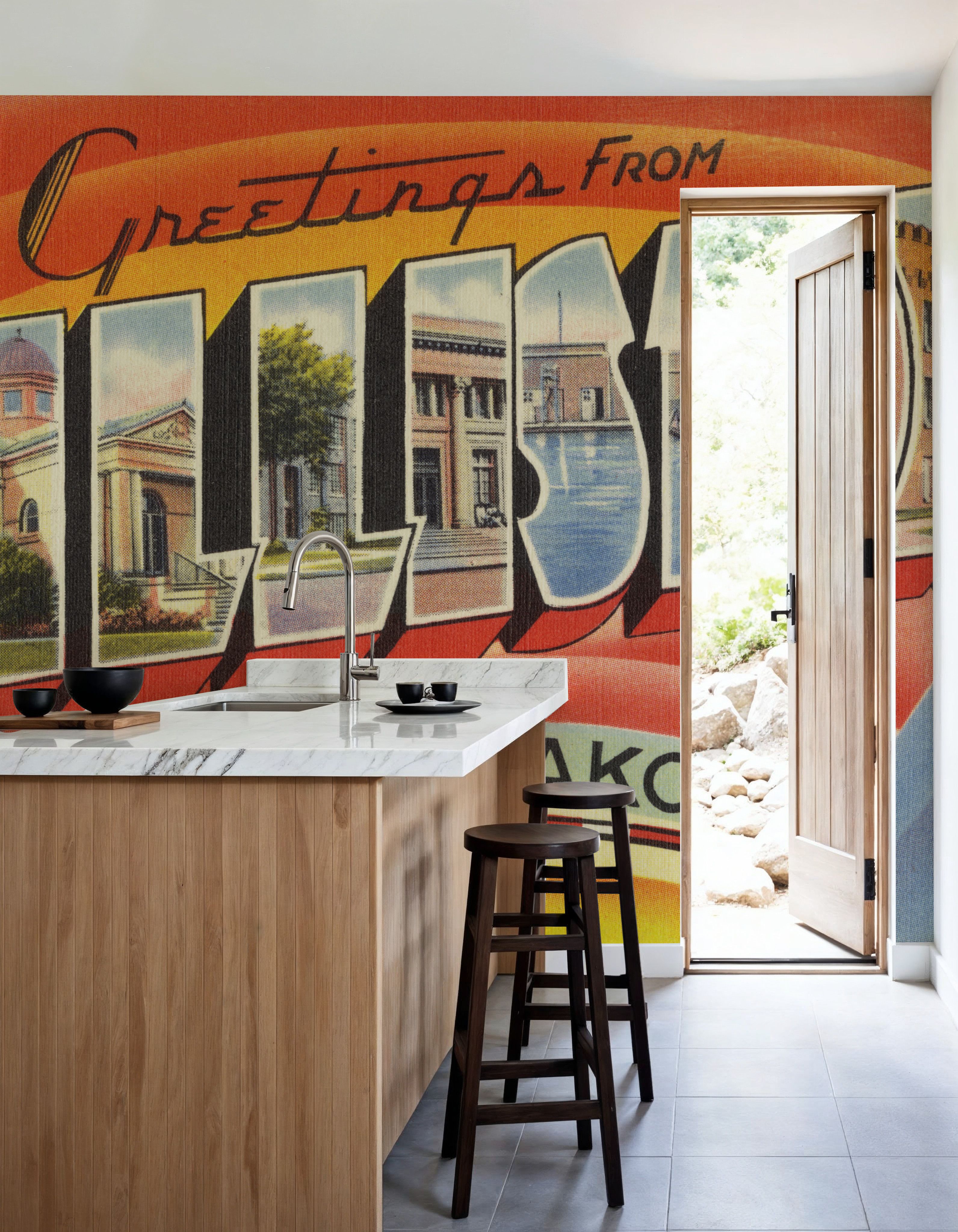 Greetings from Williston - Screenprint Postcard