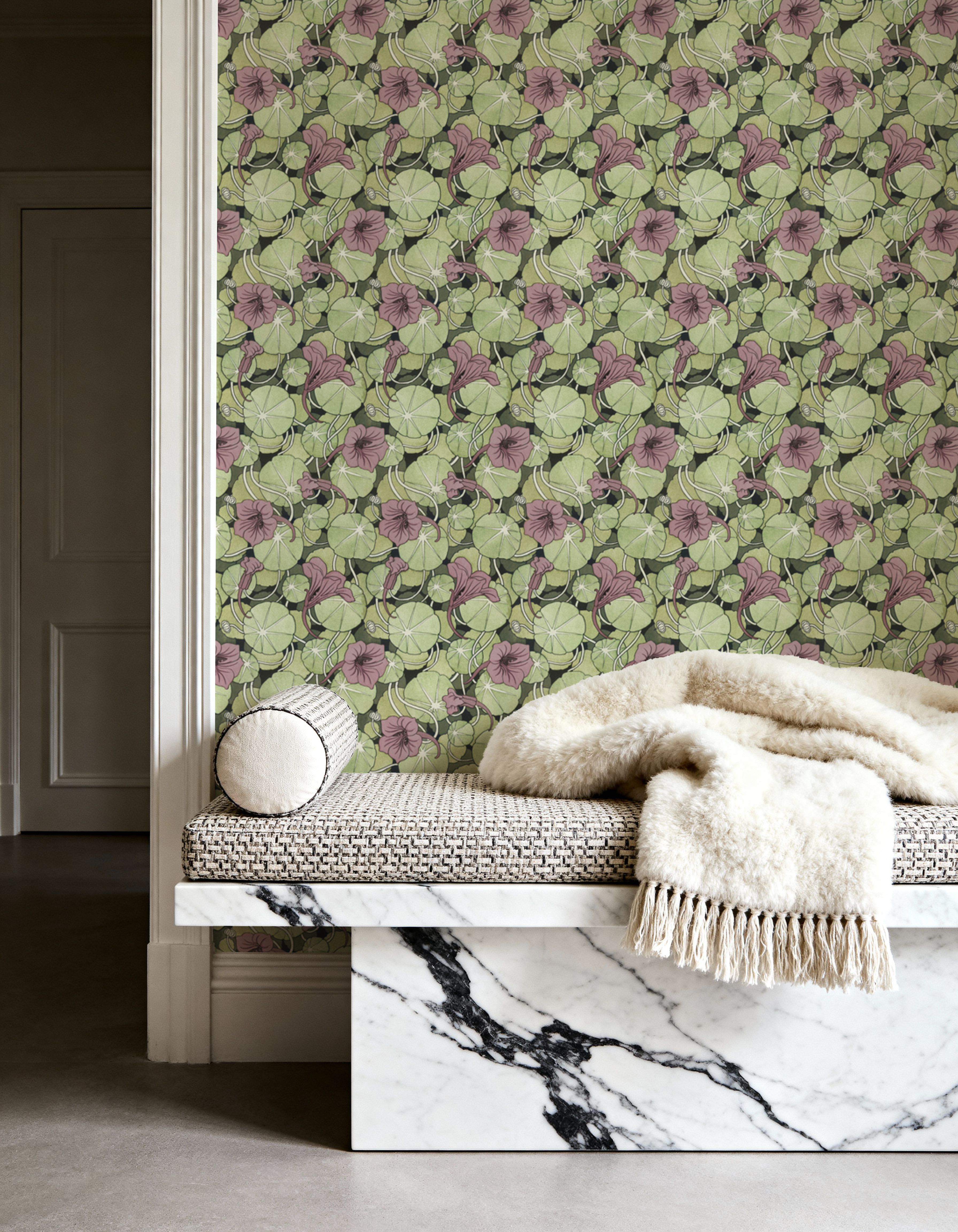 Nasturtium Verdure, Dusty Plum