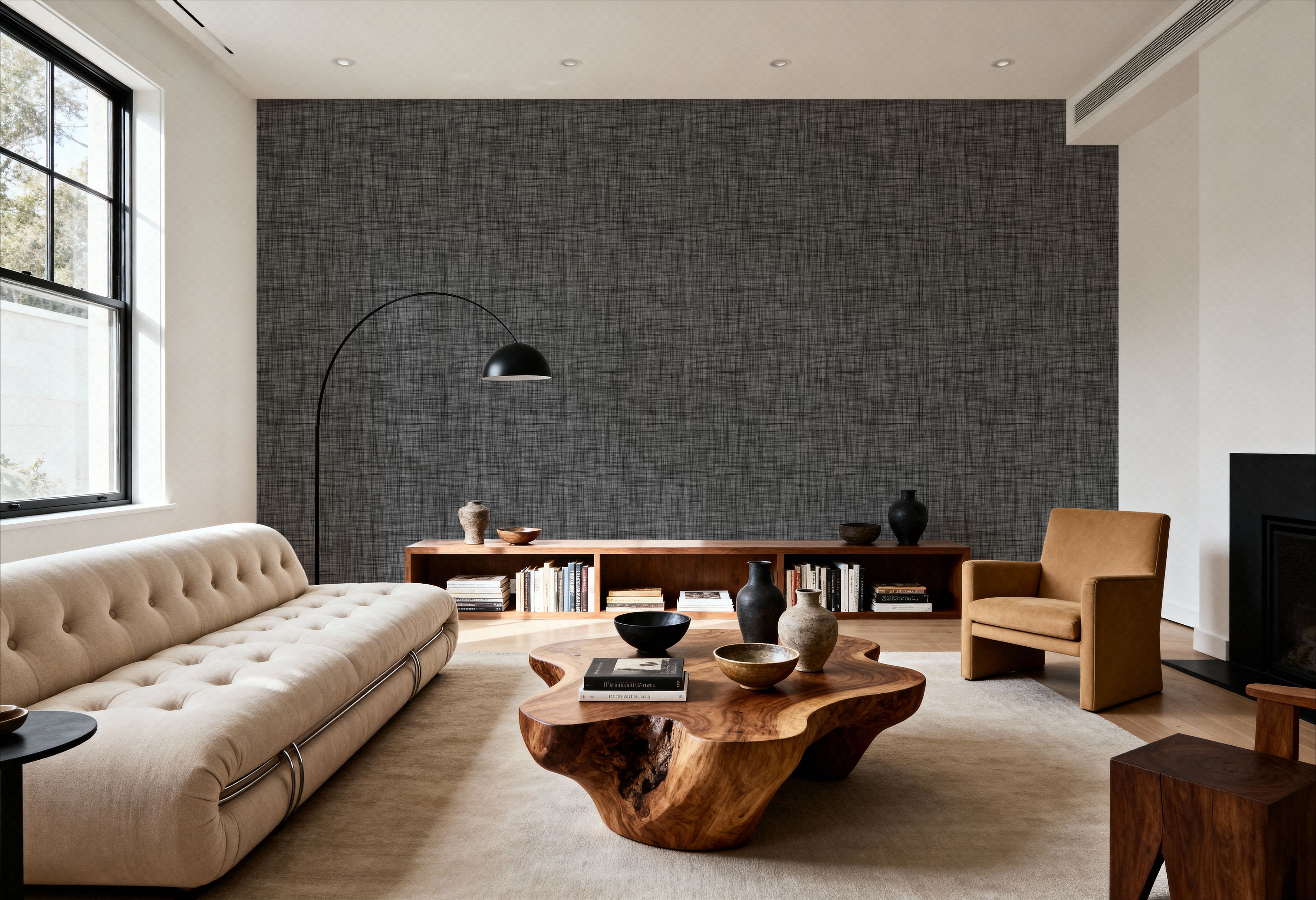 Mottled Linen Effect, Shadow Grey
