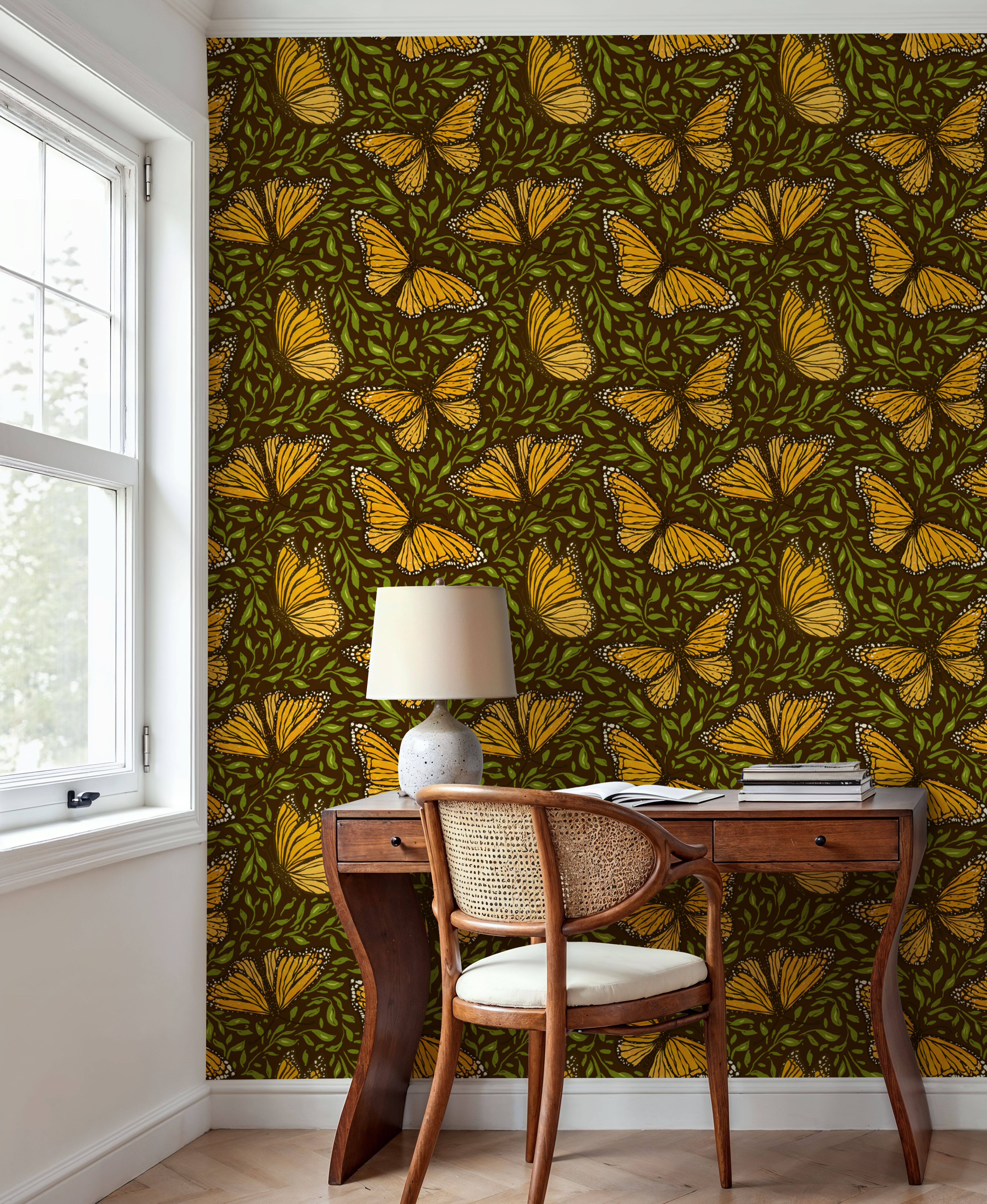 Papillion I, Chocolate & Green