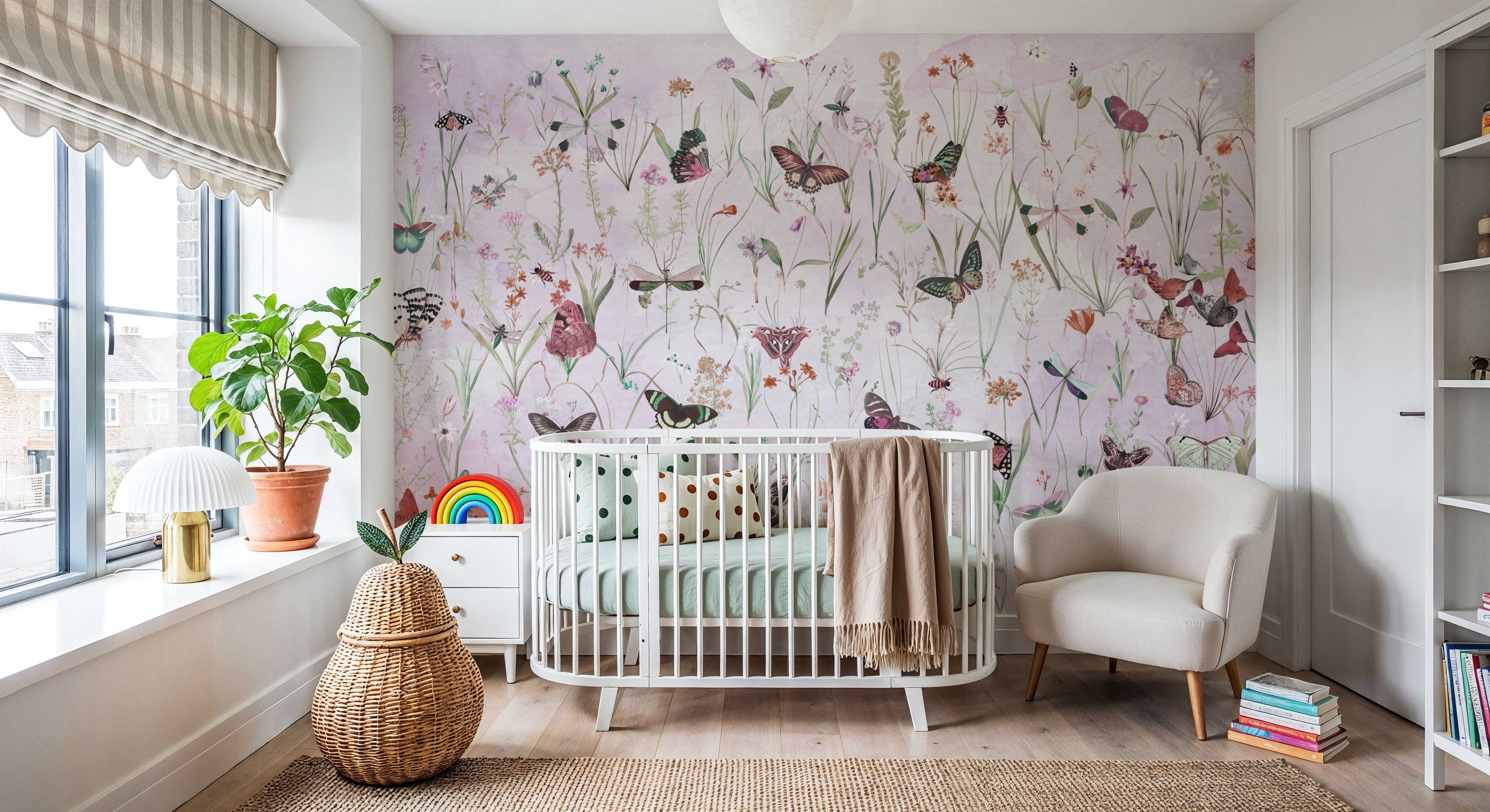 Herbals and Butterflies Lilac, Tapeten