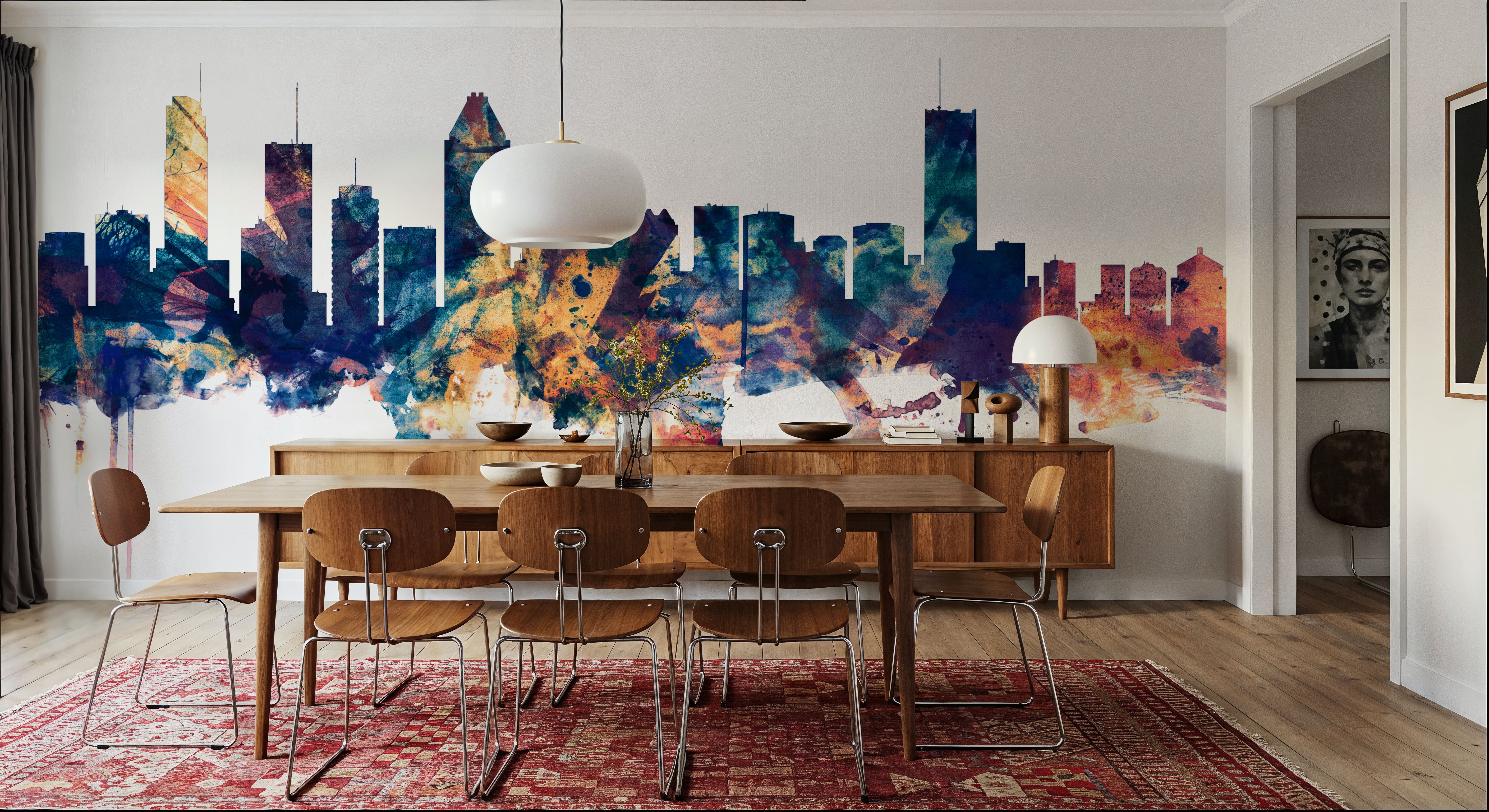 Montreal Canada Skyline Blue & Bronze, Tapeten