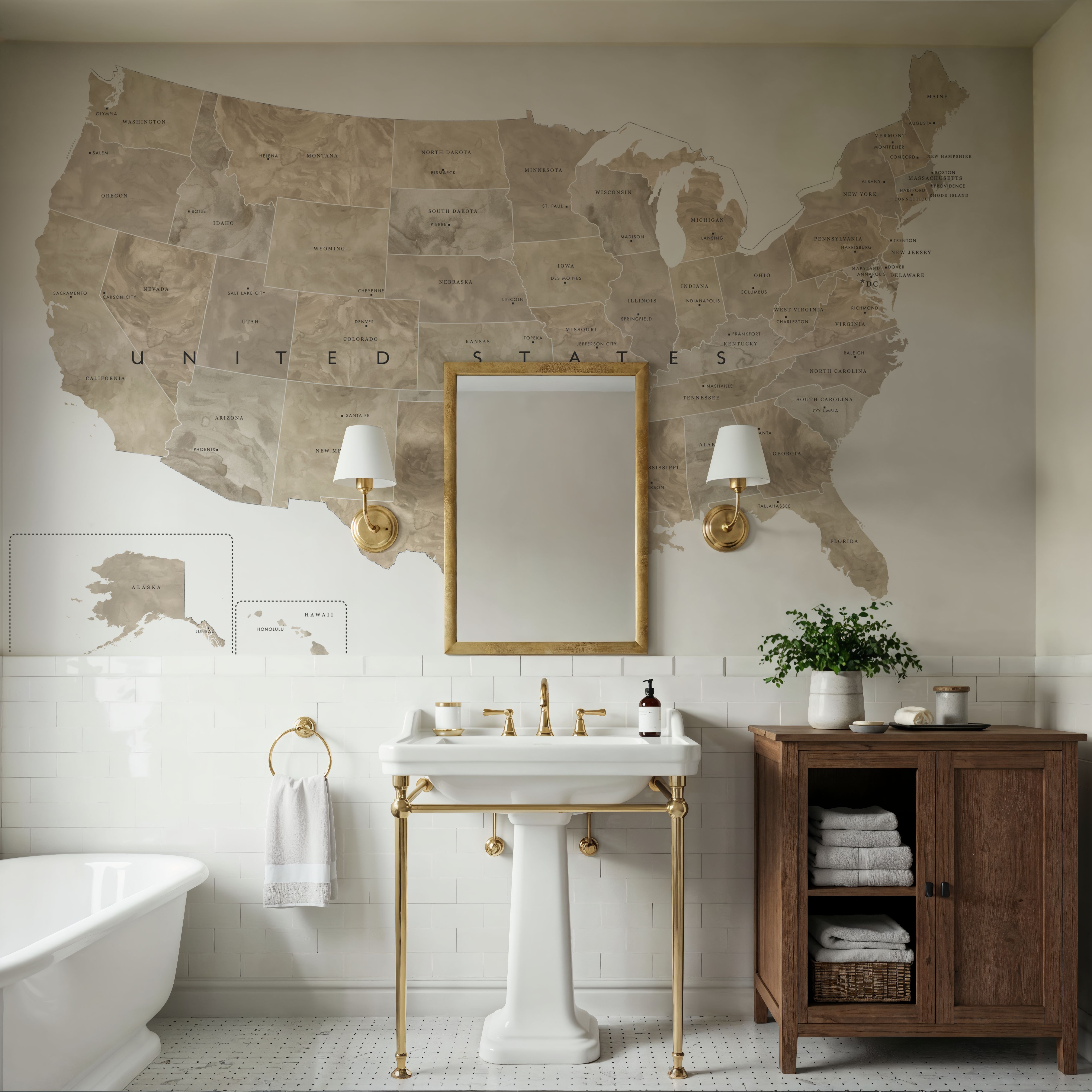 US State Map - Abey