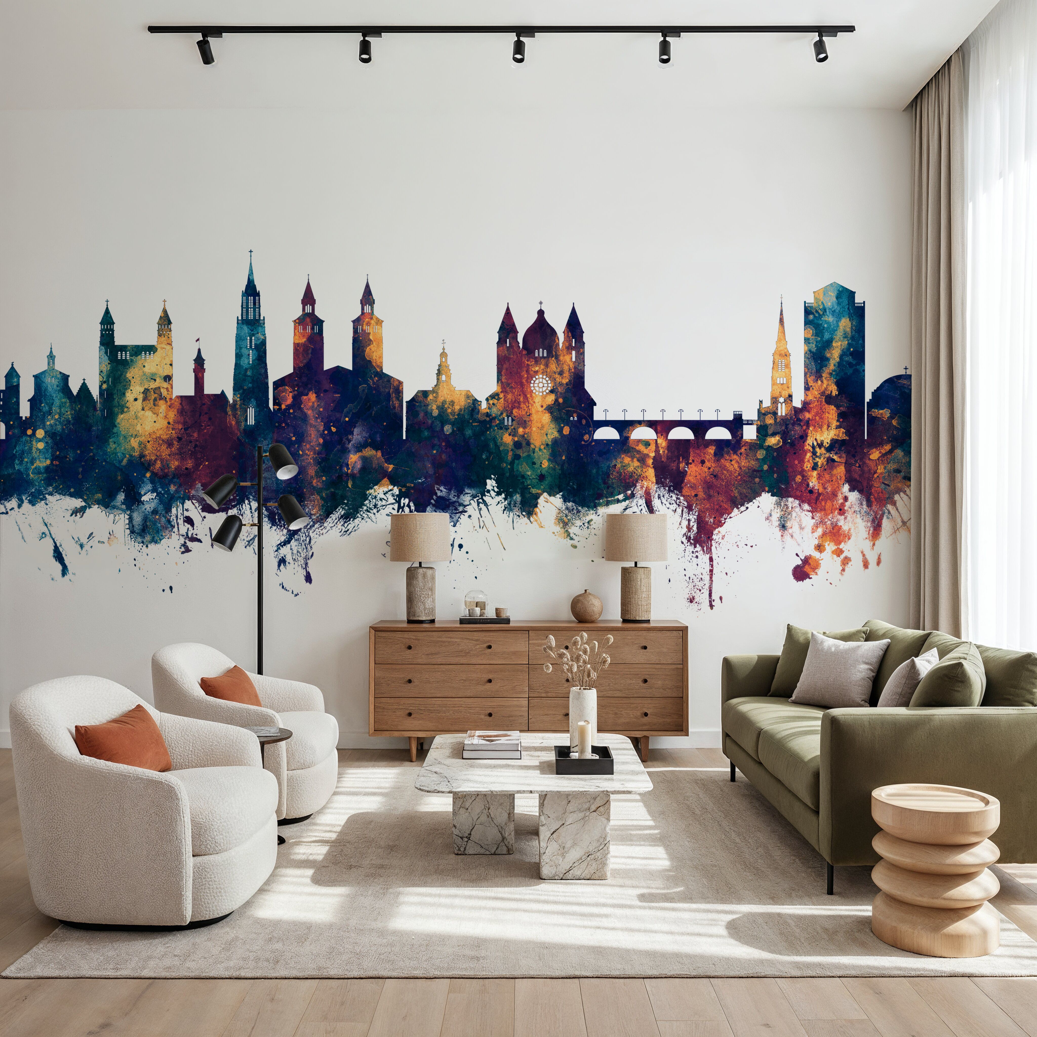 Maastricht The Netherlands Skyline Blue & Bronze