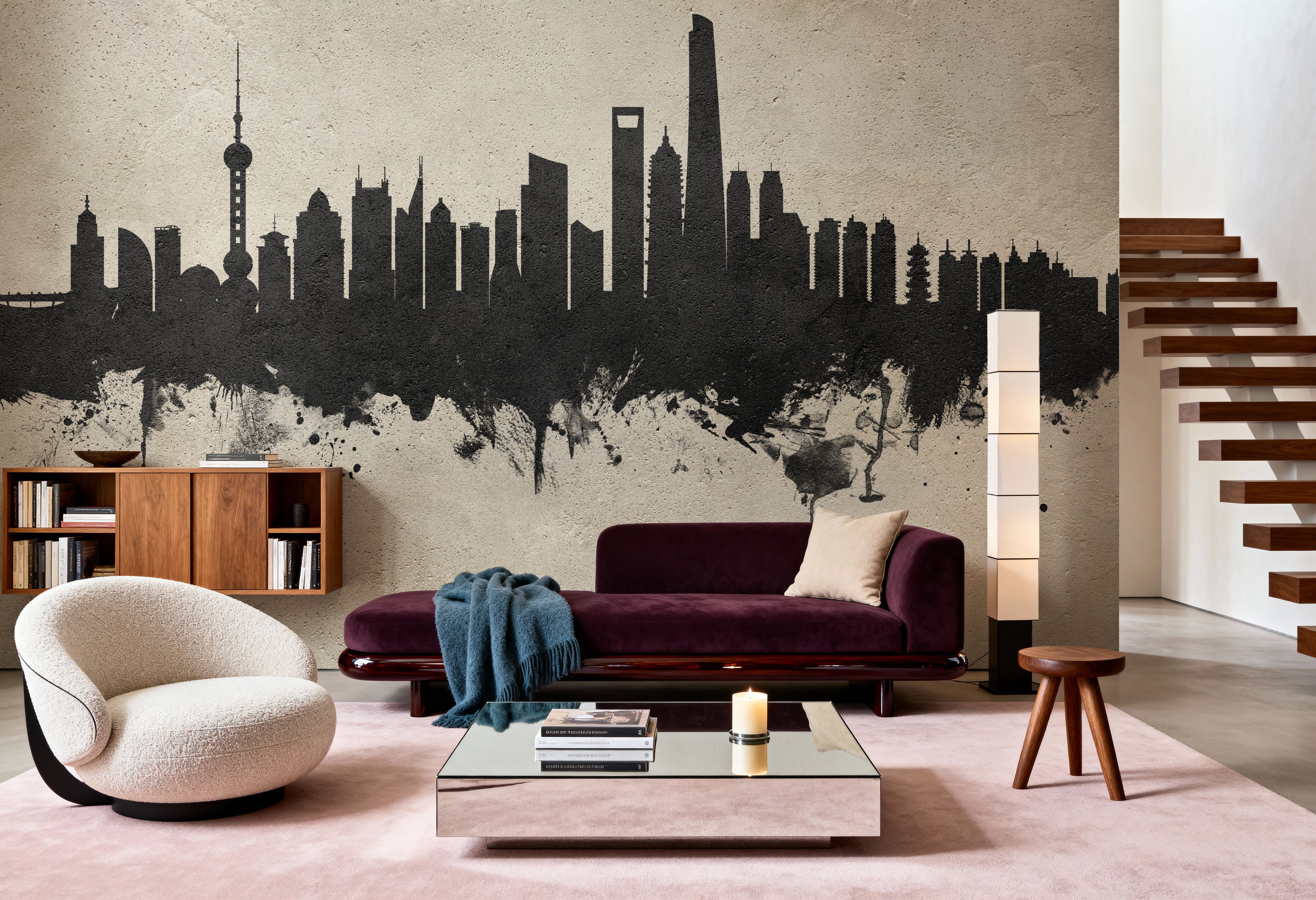 Shanghai China Skyline Concrete