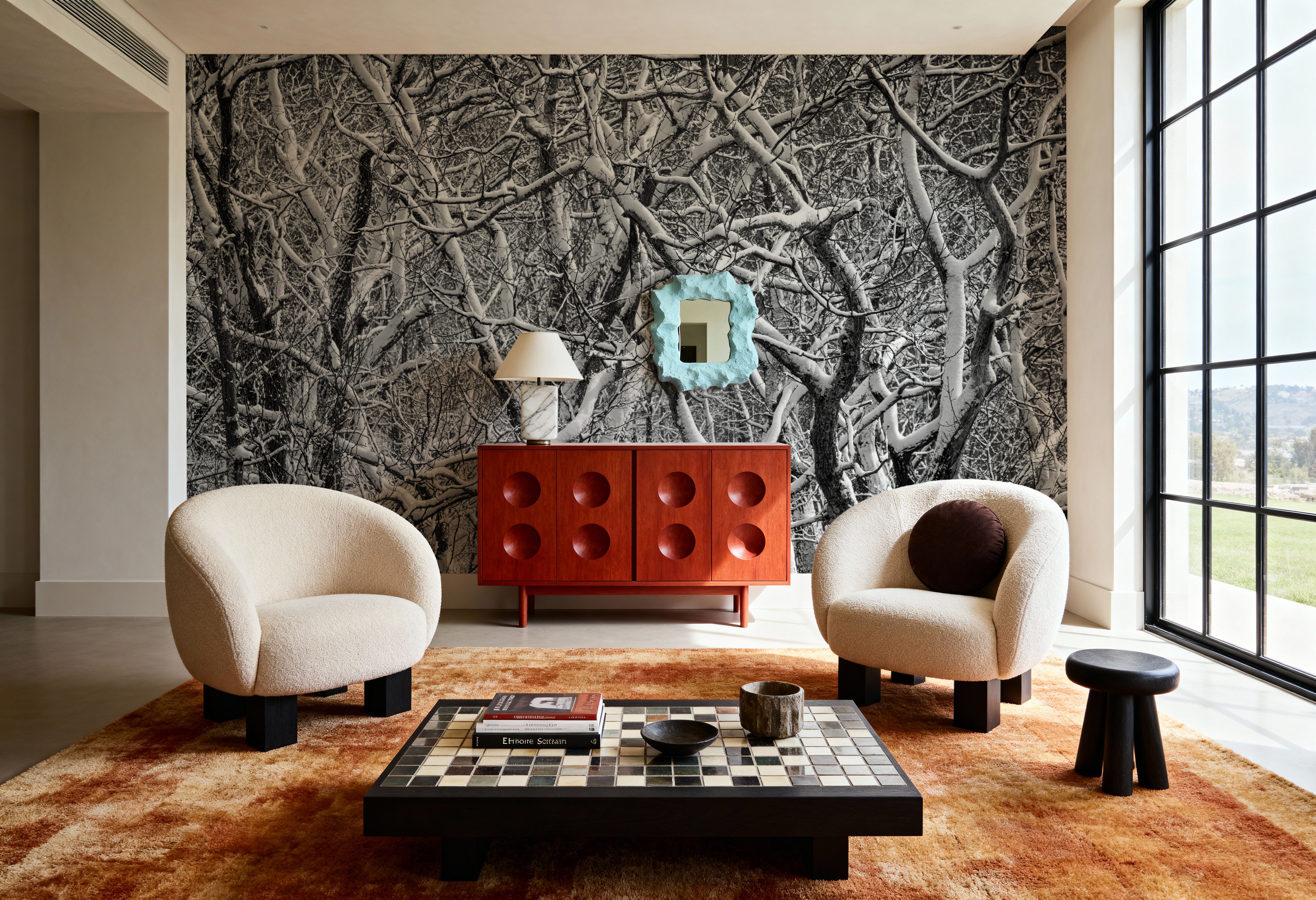 Snow Branches, Papel pintado